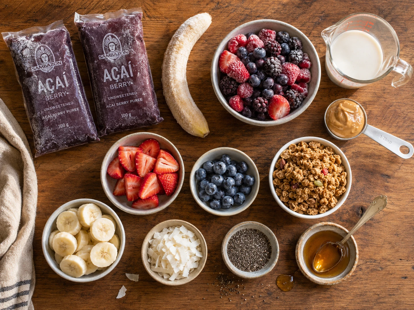 Acai Berry Smoothie Bowl preparation