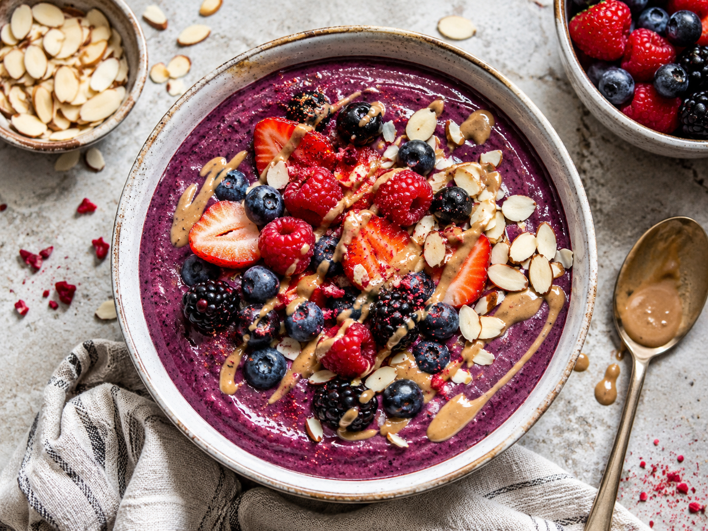 Almond Butter Berry Smoothie Bowl