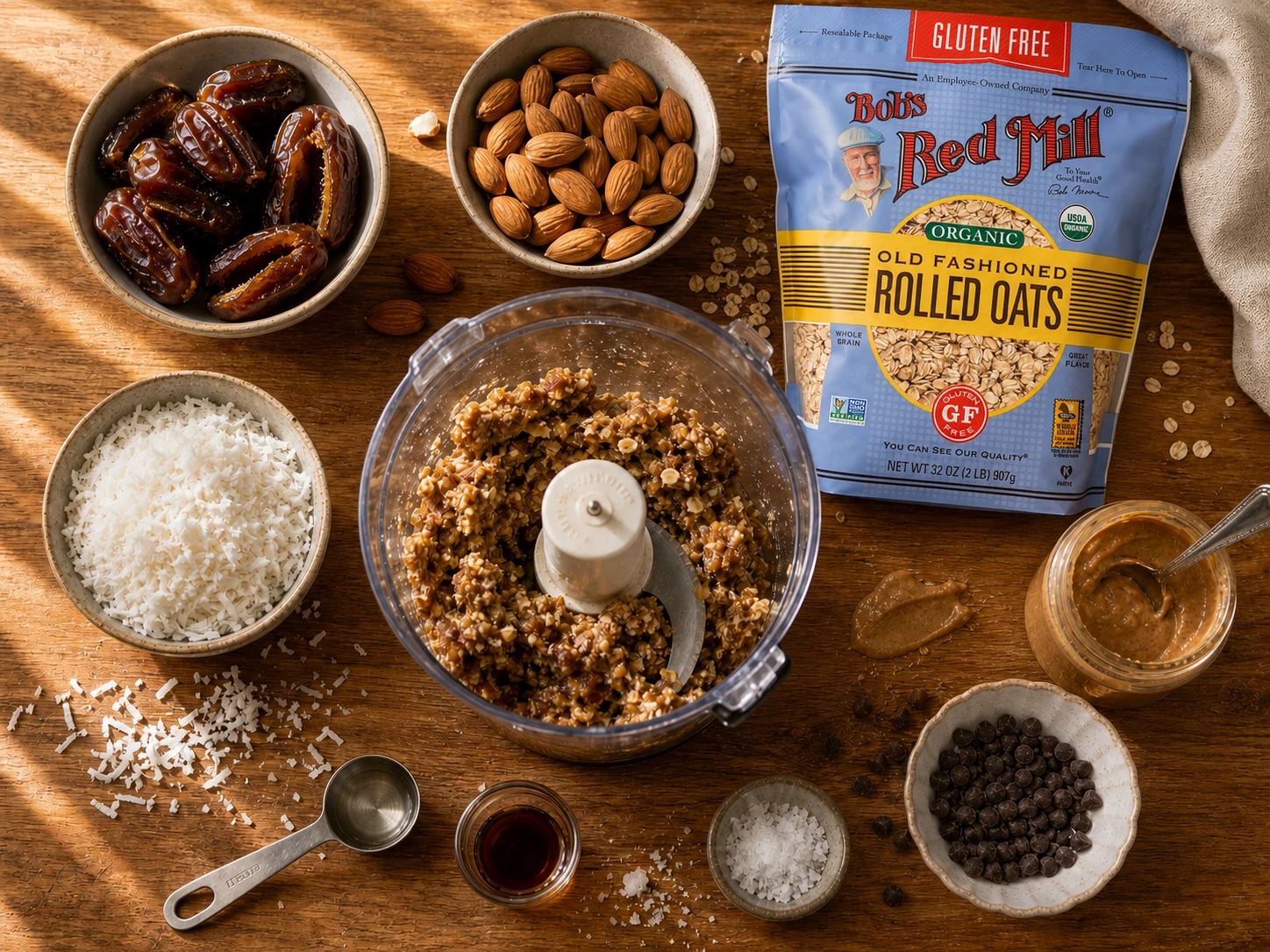 Almond Coconut Energy Bites preparation