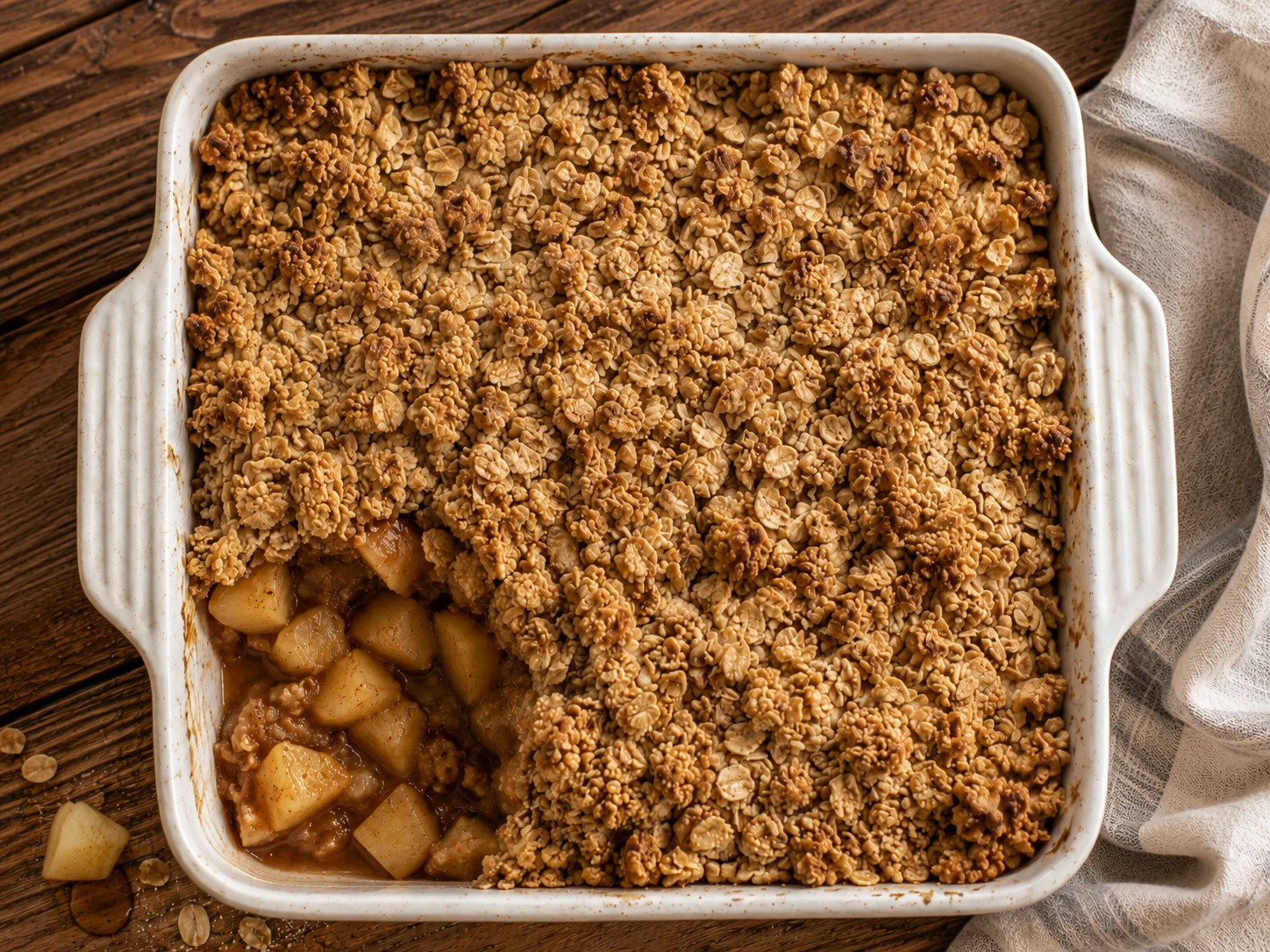 Apple Cinnamon Protein Crumble aerial view