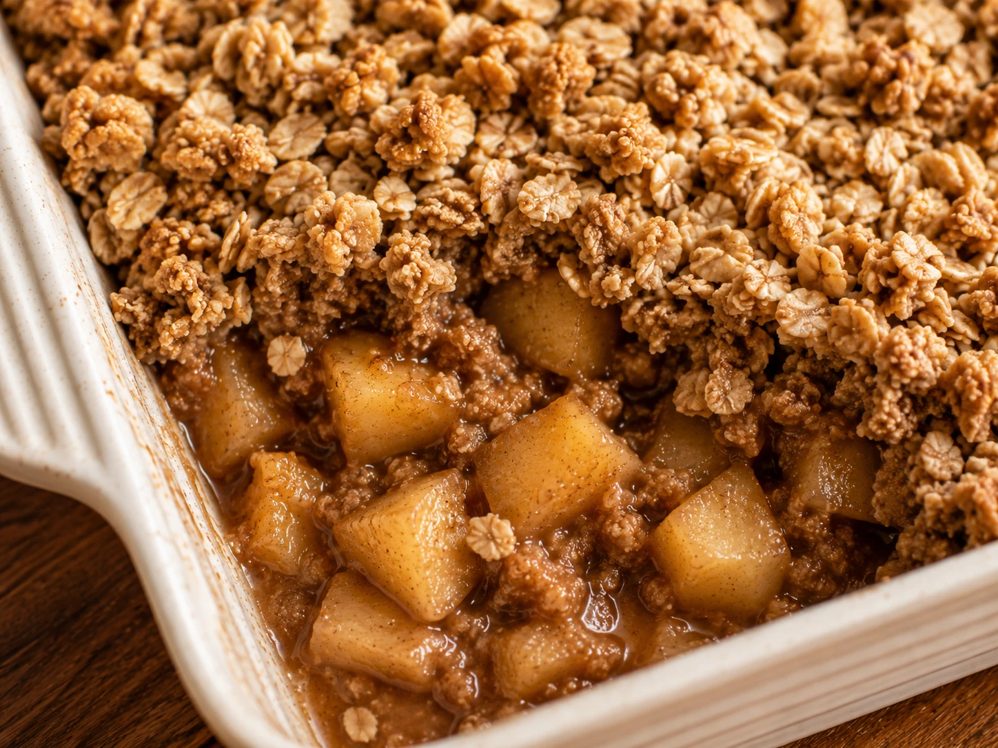 Apple Cinnamon Protein Crumble close up