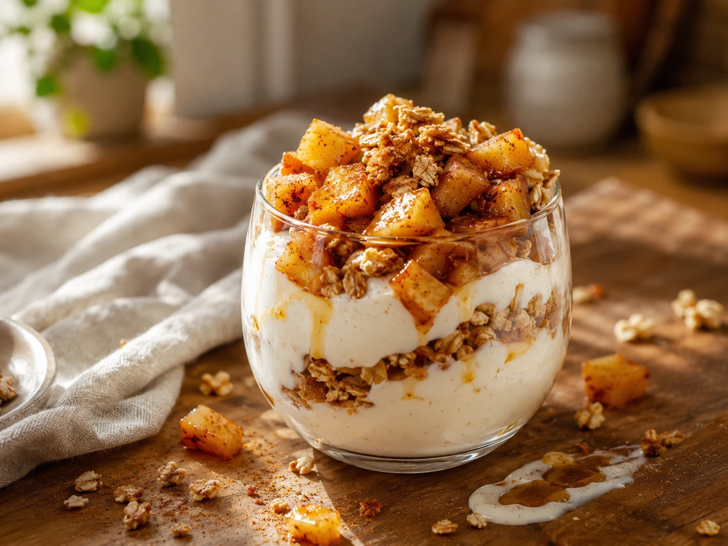 Apple Cinnamon Protein Yogurt Cups