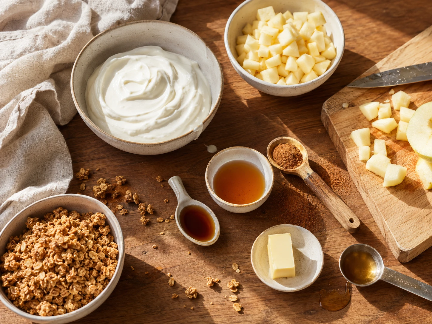 Apple Cinnamon Protein Yogurt Cups preparation