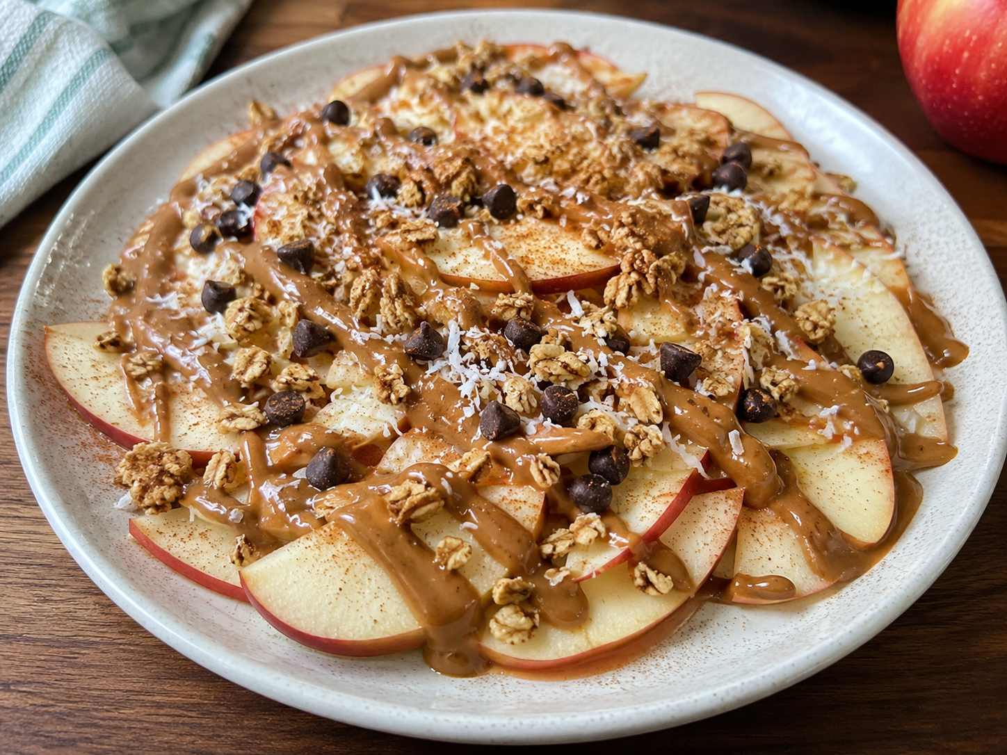 Apple Nachos with Peanut Butter