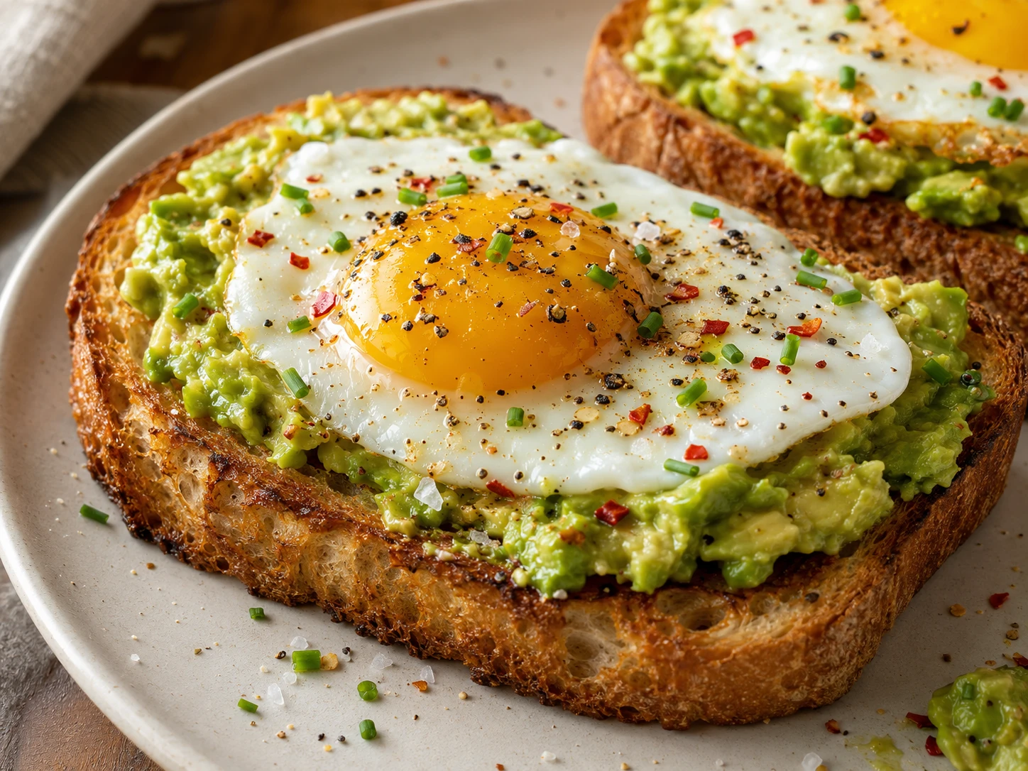 Avocado Egg Toast close up