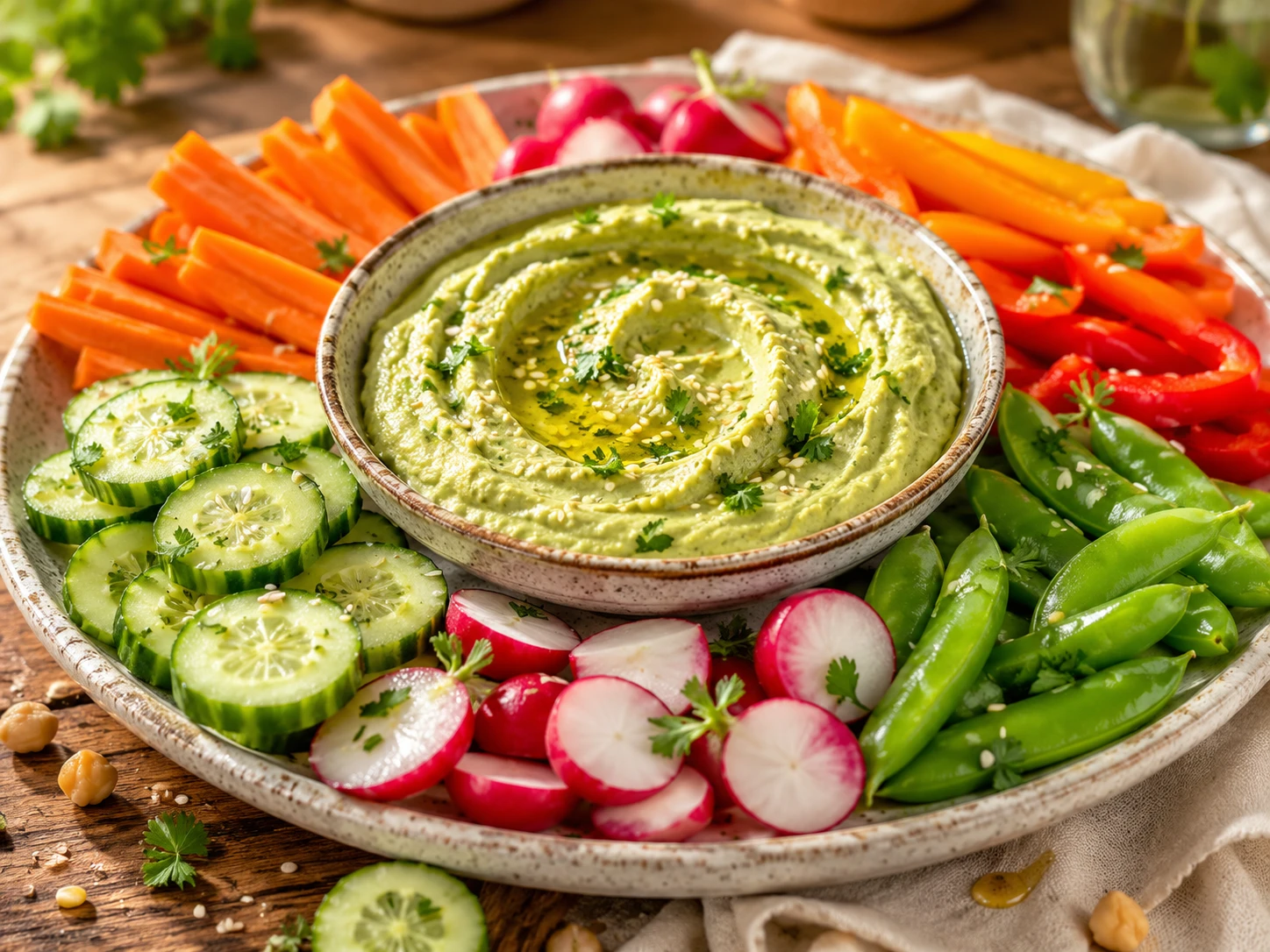 Avocado Hummus & Veggie Platter