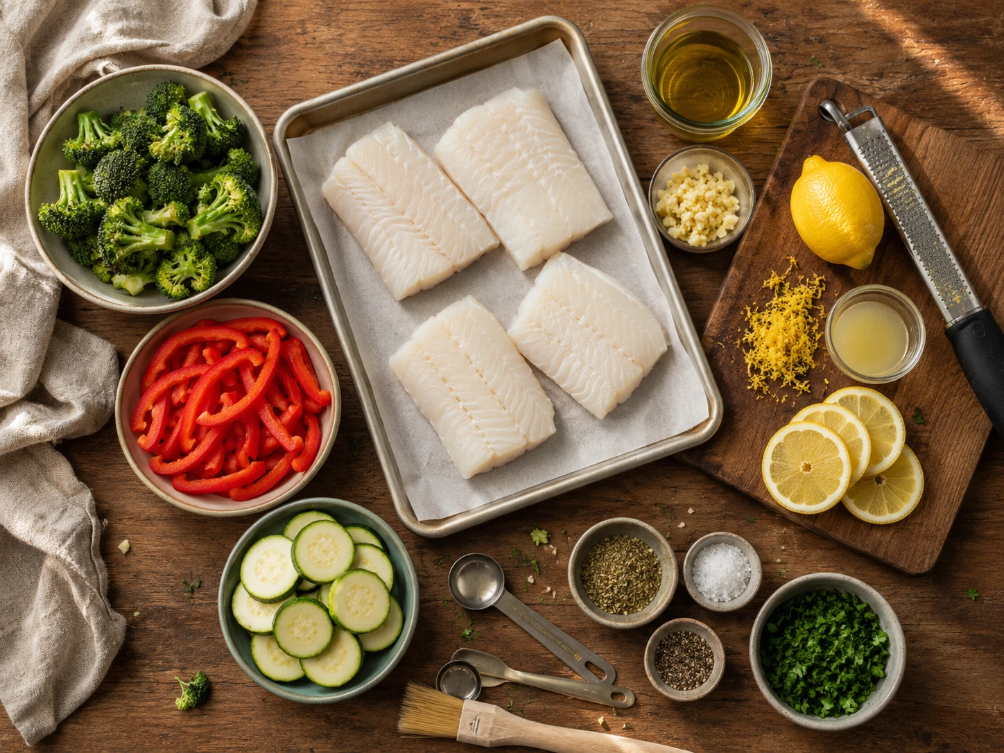 Baked Cod with Lemon Garlic Vegetables extra view