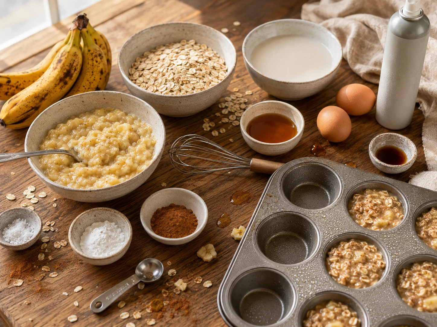 Banana Cinnamon Baked Oatmeal Cups extra view