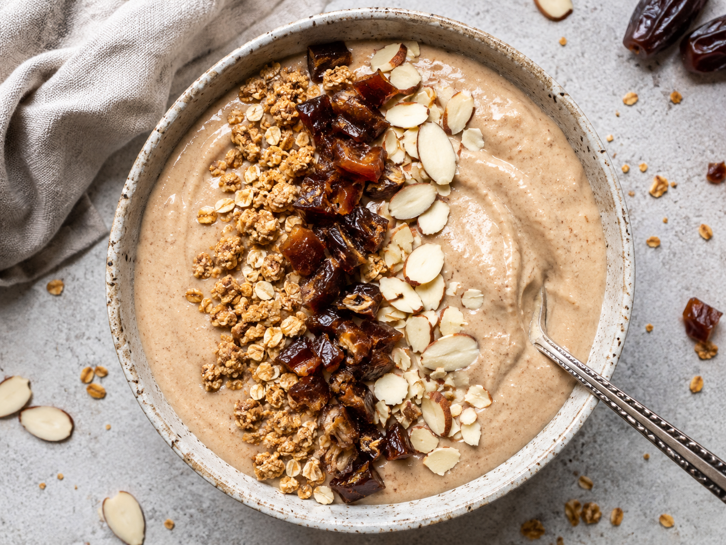 Banana Date Protein Smoothie Bowl