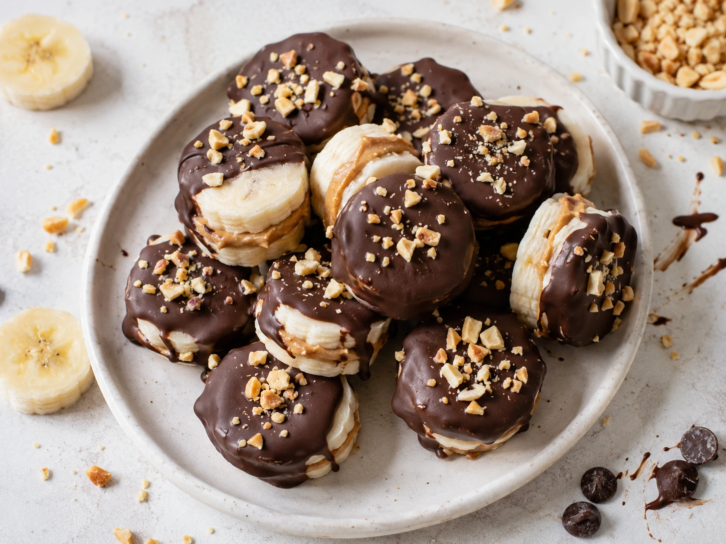 Banana Peanut Butter Frozen Bites