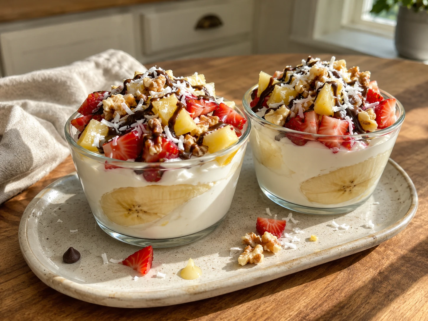 Banana Split Yogurt Cups