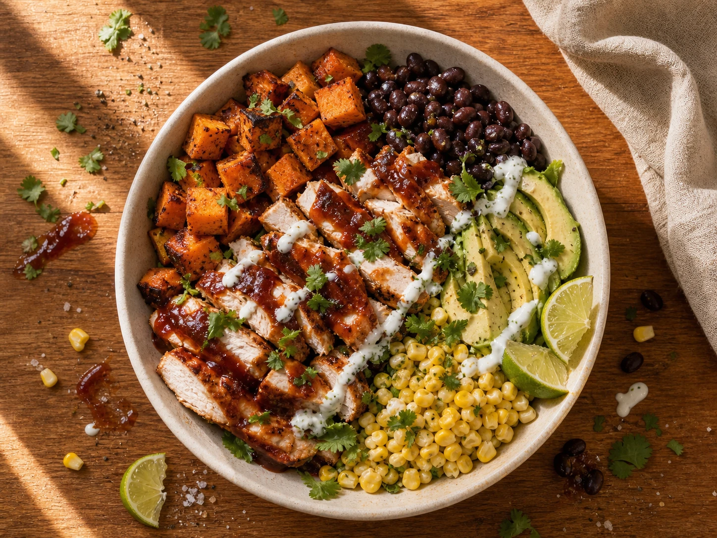 BBQ Chicken Sweet Potato Bowl