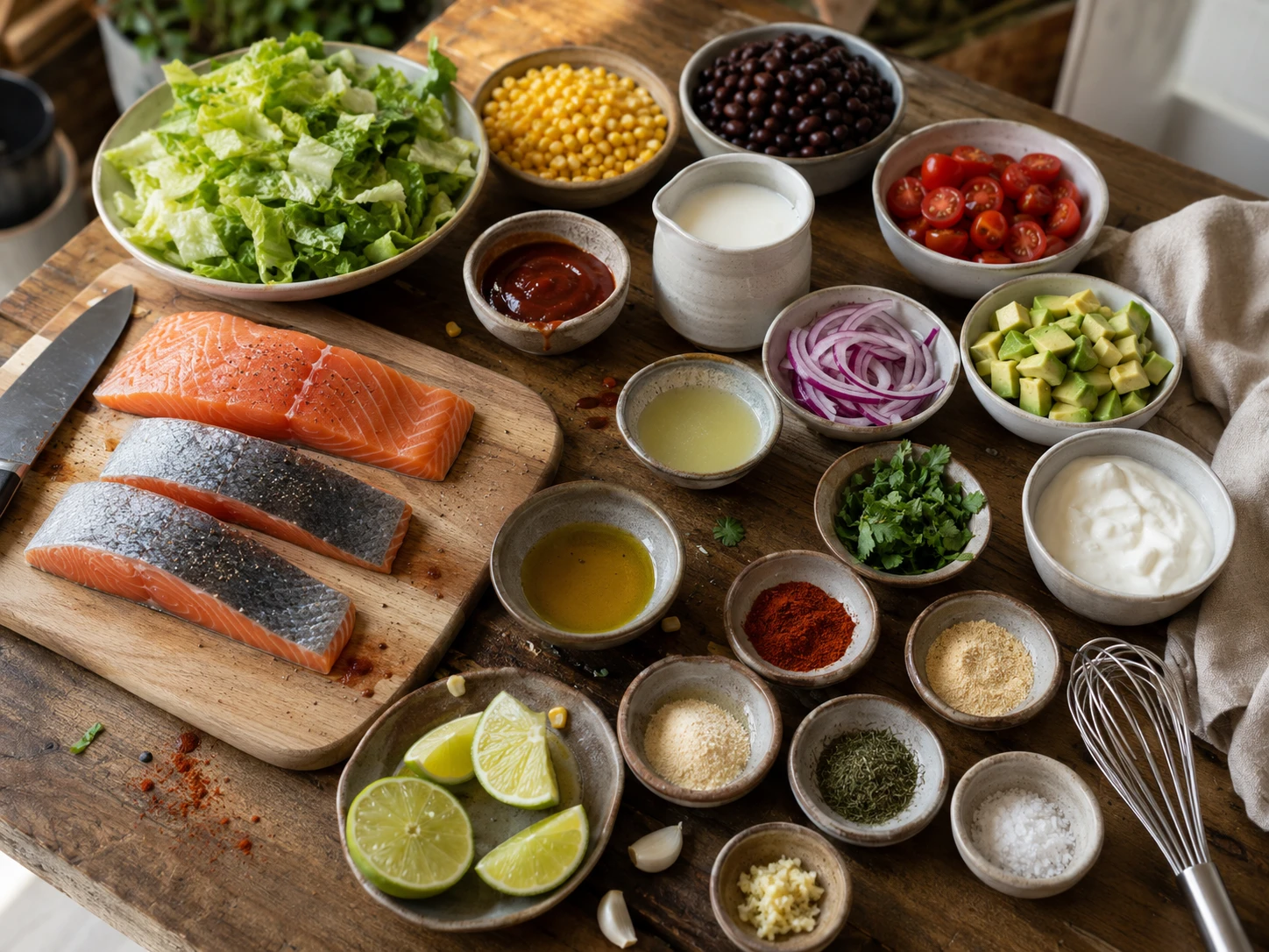 BBQ Salmon Avocado Salad extra view