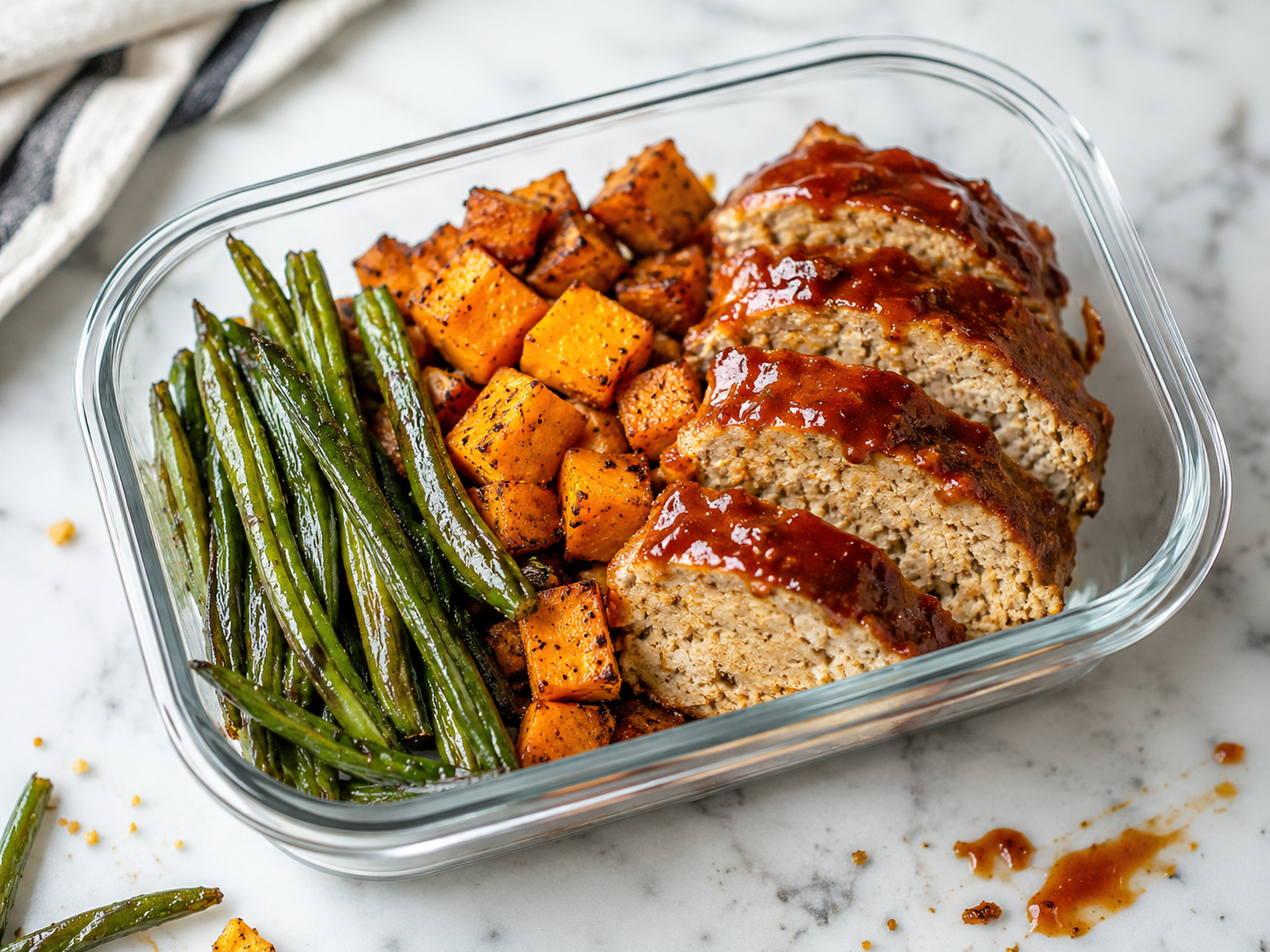 BBQ Turkey Meatloaf Meal Prep