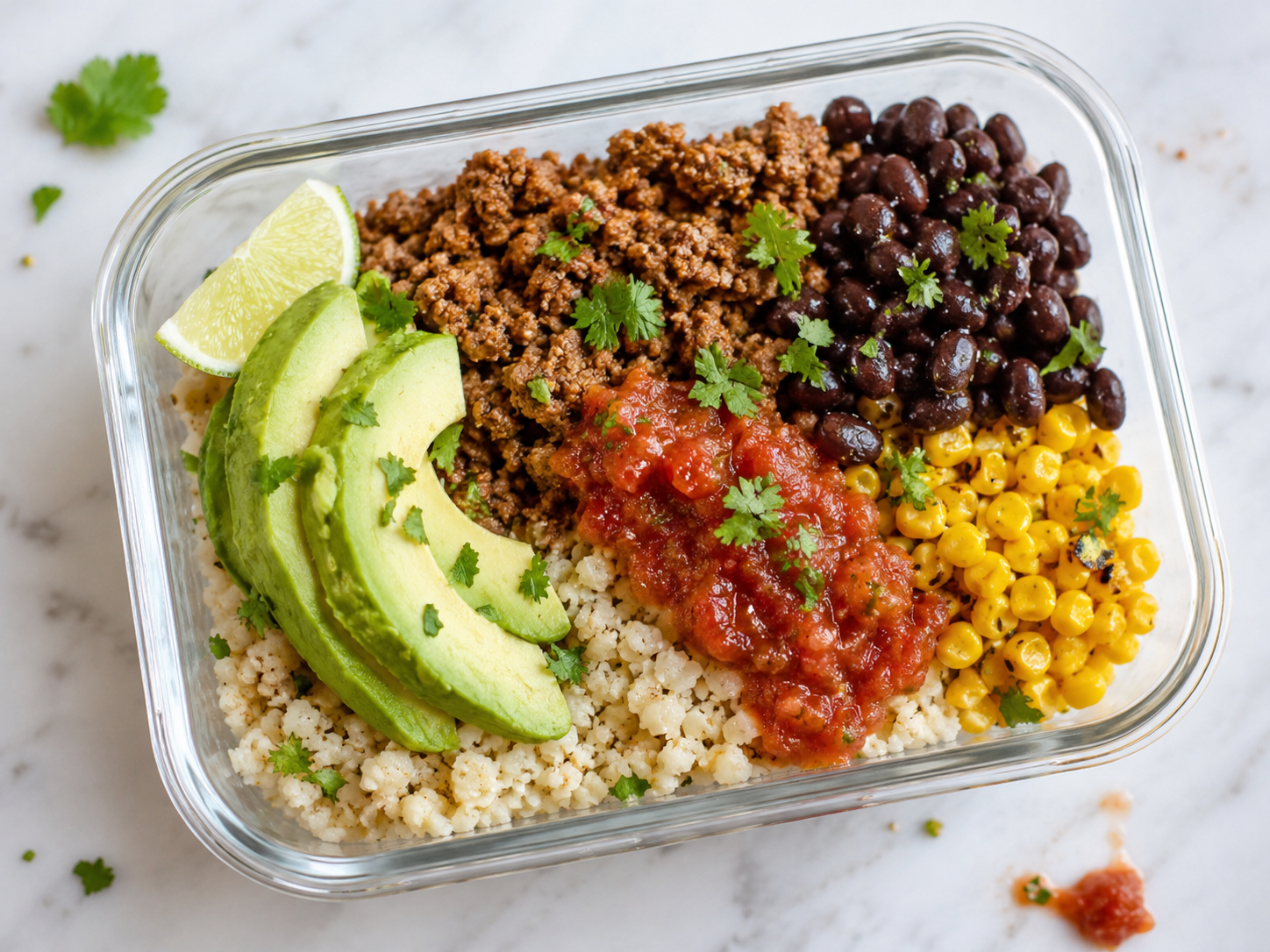 Beef Taco Cauliflower Rice Bowls