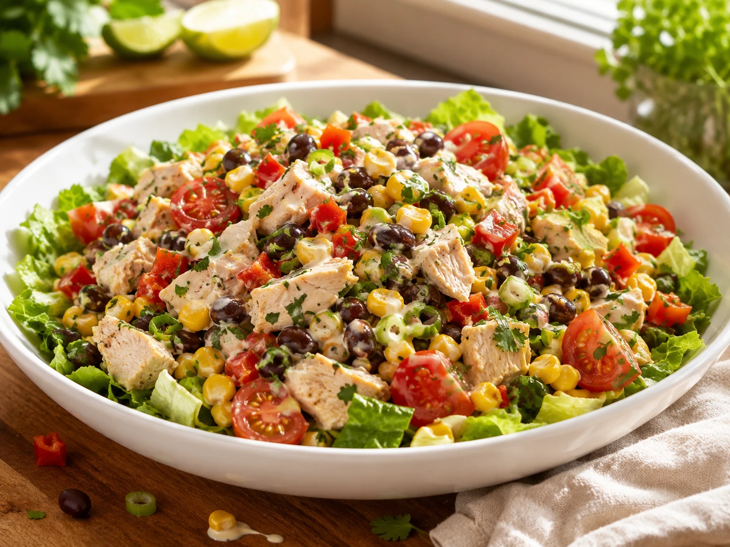 Black Bean Corn and Greek Yogurt Chicken Salad