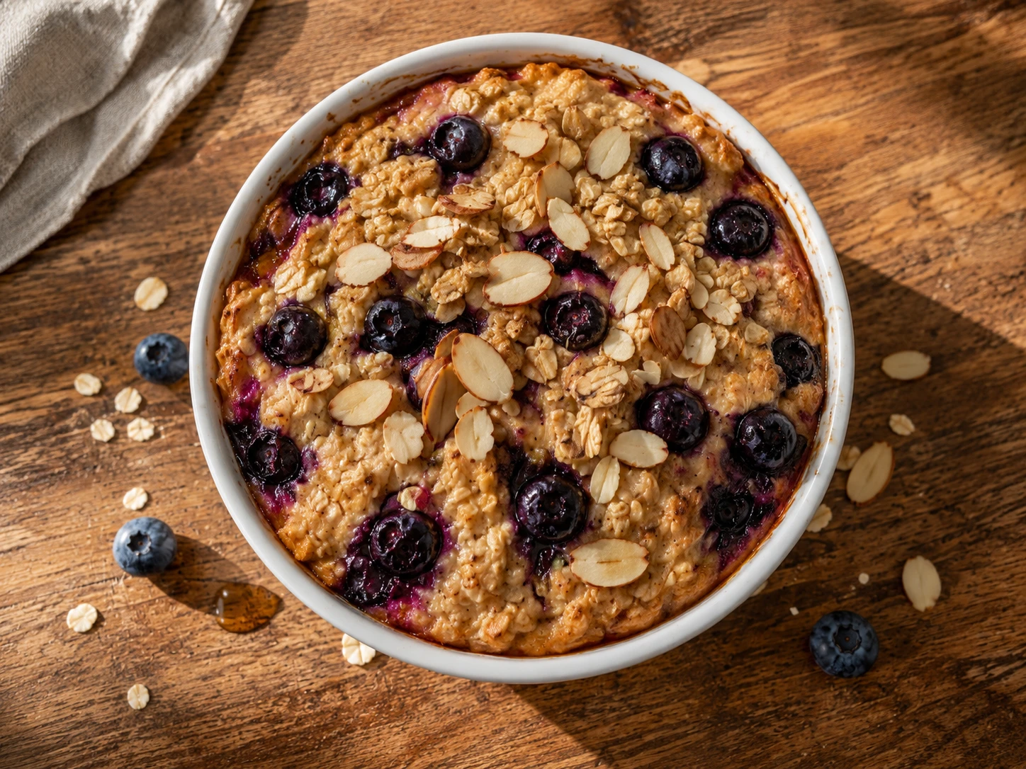 Blueberry Almond Baked Oats