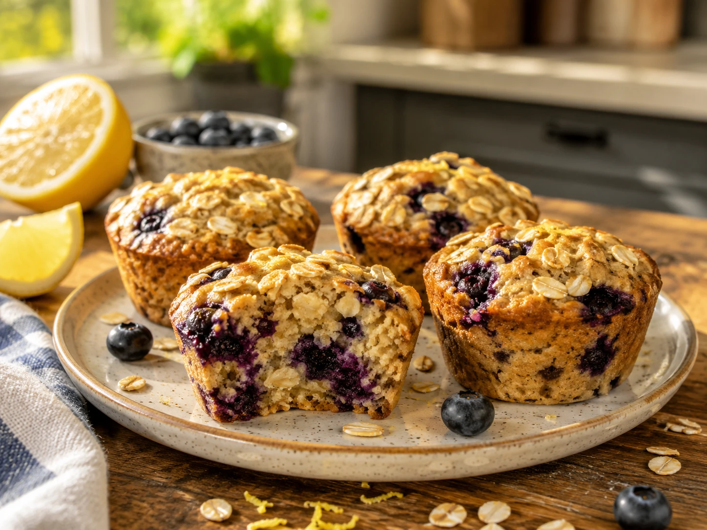 Blueberry Lemon Protein Muffin Cups