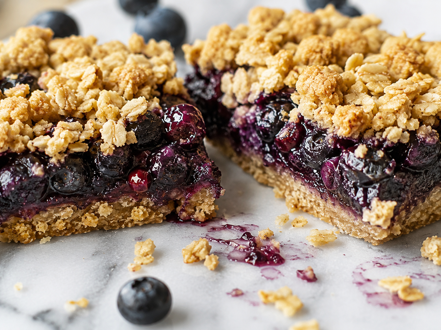 Blueberry Oat Crumble Bars