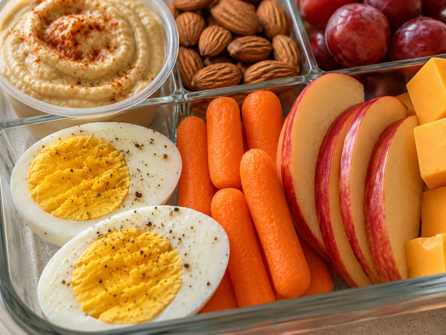 Boiled Egg Protein Snack Box close up
