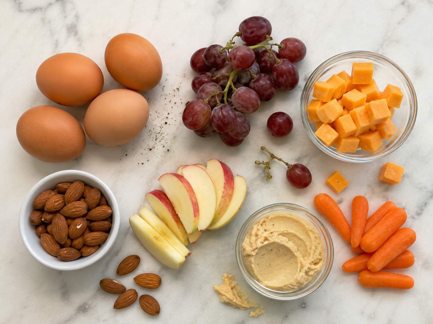 Boiled Egg Protein Snack Box preparation