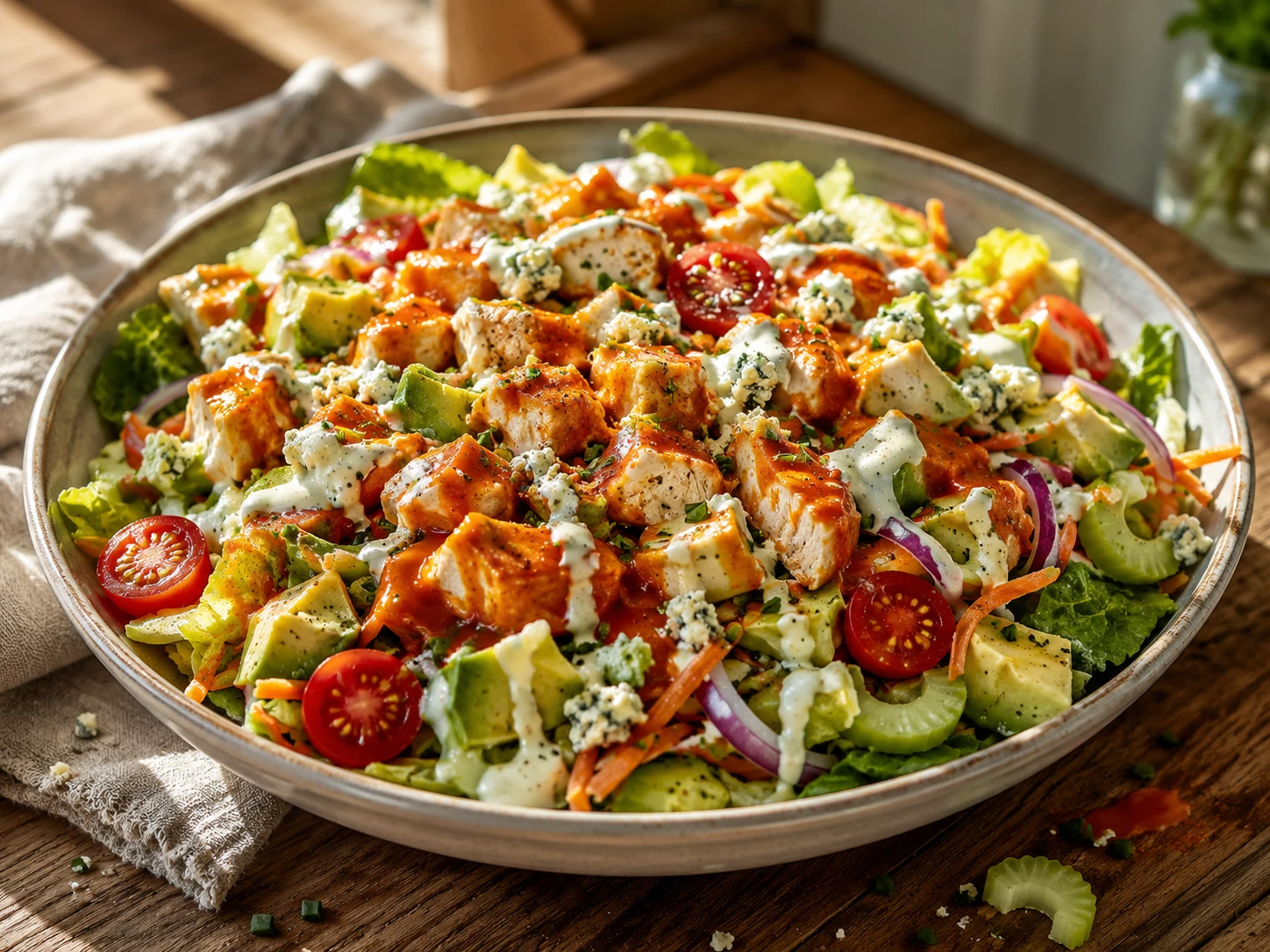 Buffalo Chicken Avocado Salad