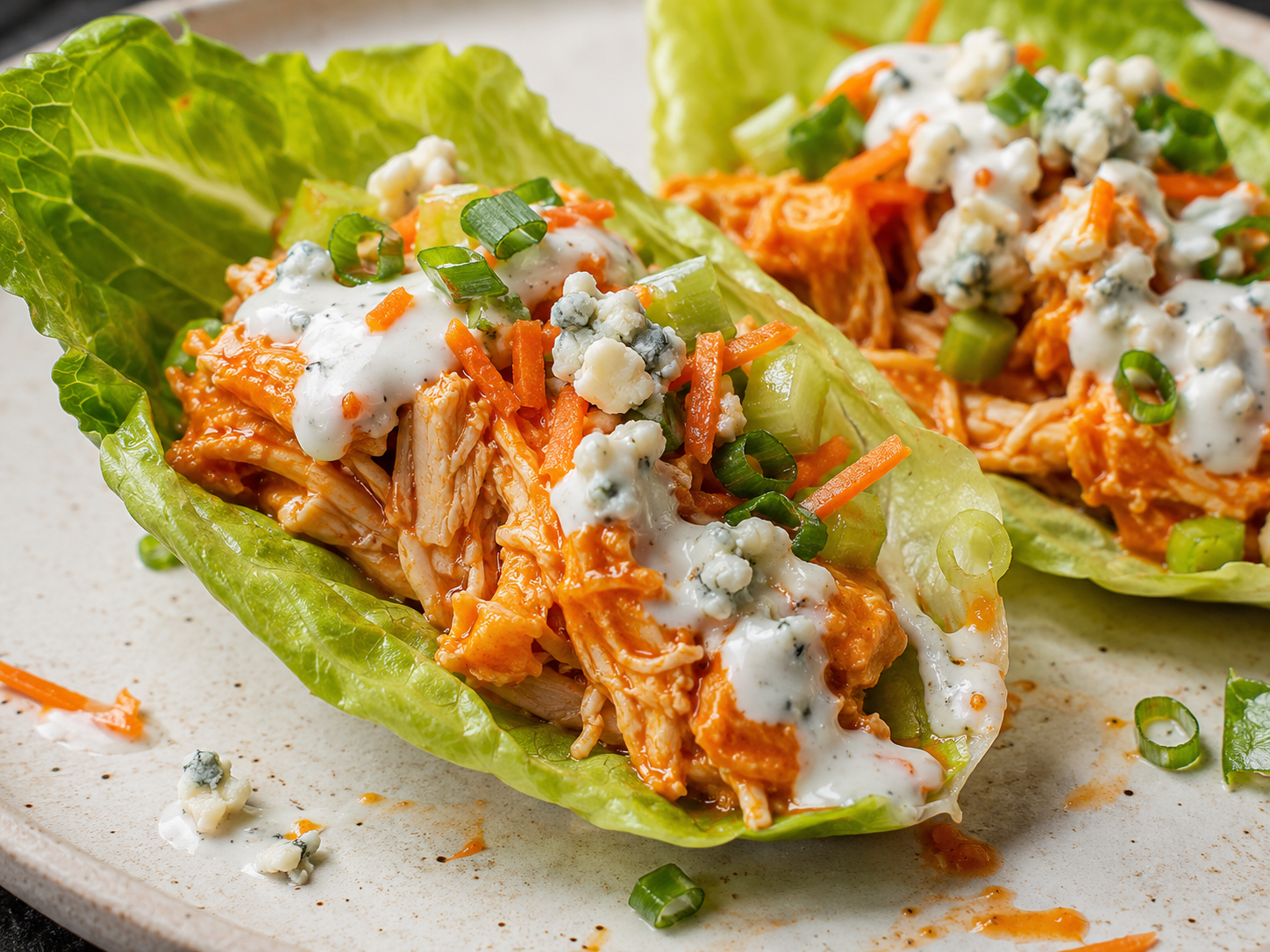 Buffalo Chicken Lettuce Wraps