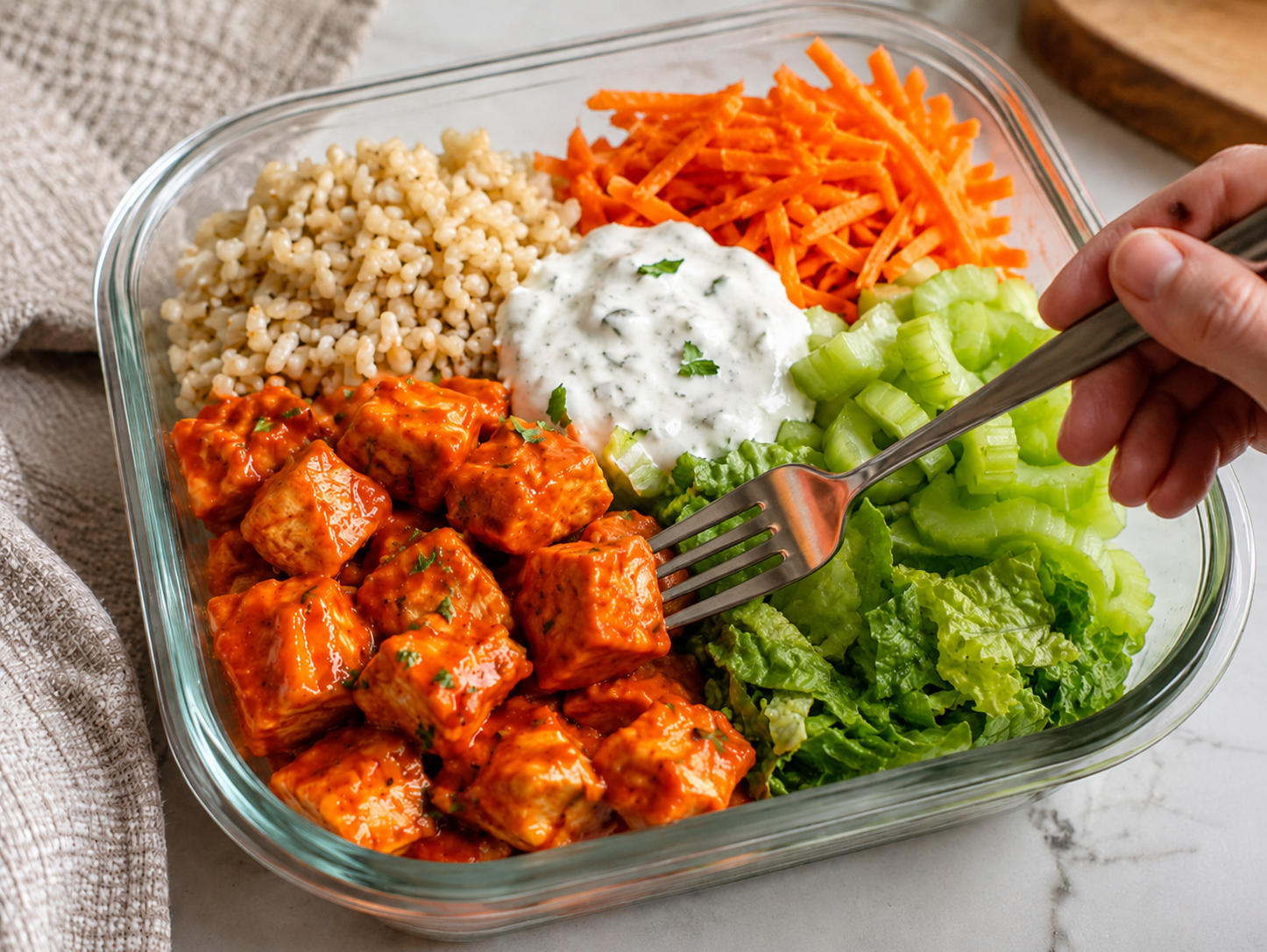 Buffalo Chicken Meal Prep Bowls