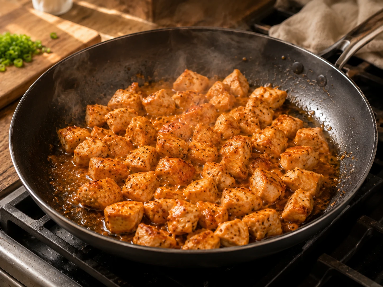 Buffalo Chicken Protein Pasta preparation