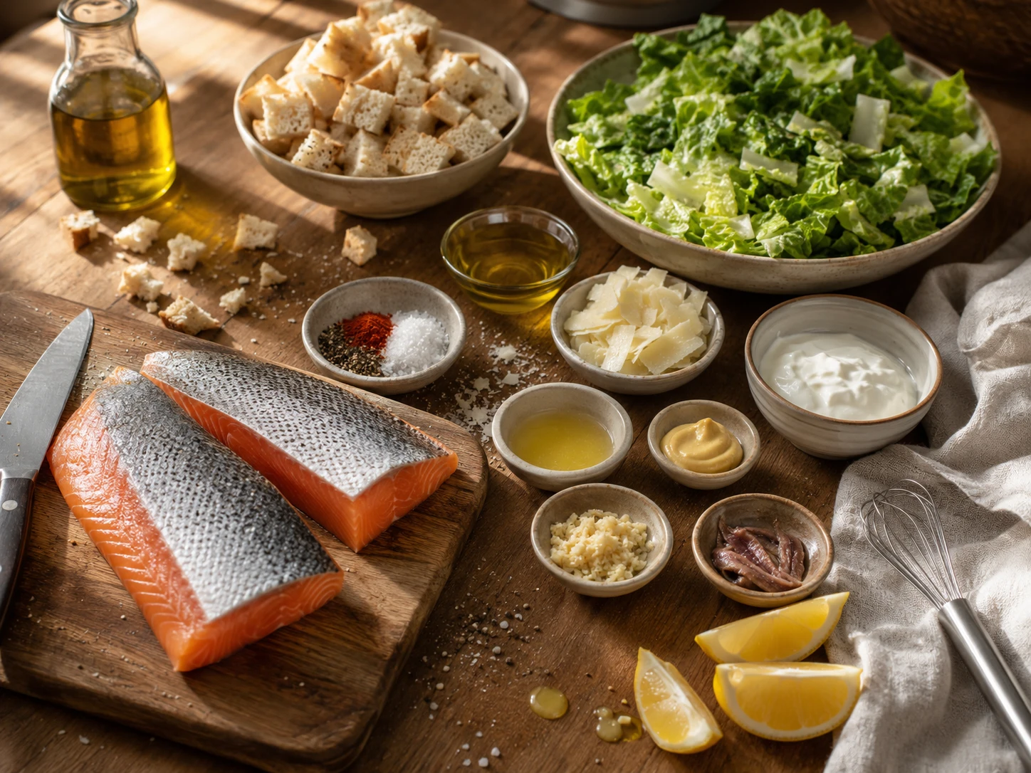 Caesar Salad with Pan-Seared Salmon extra view