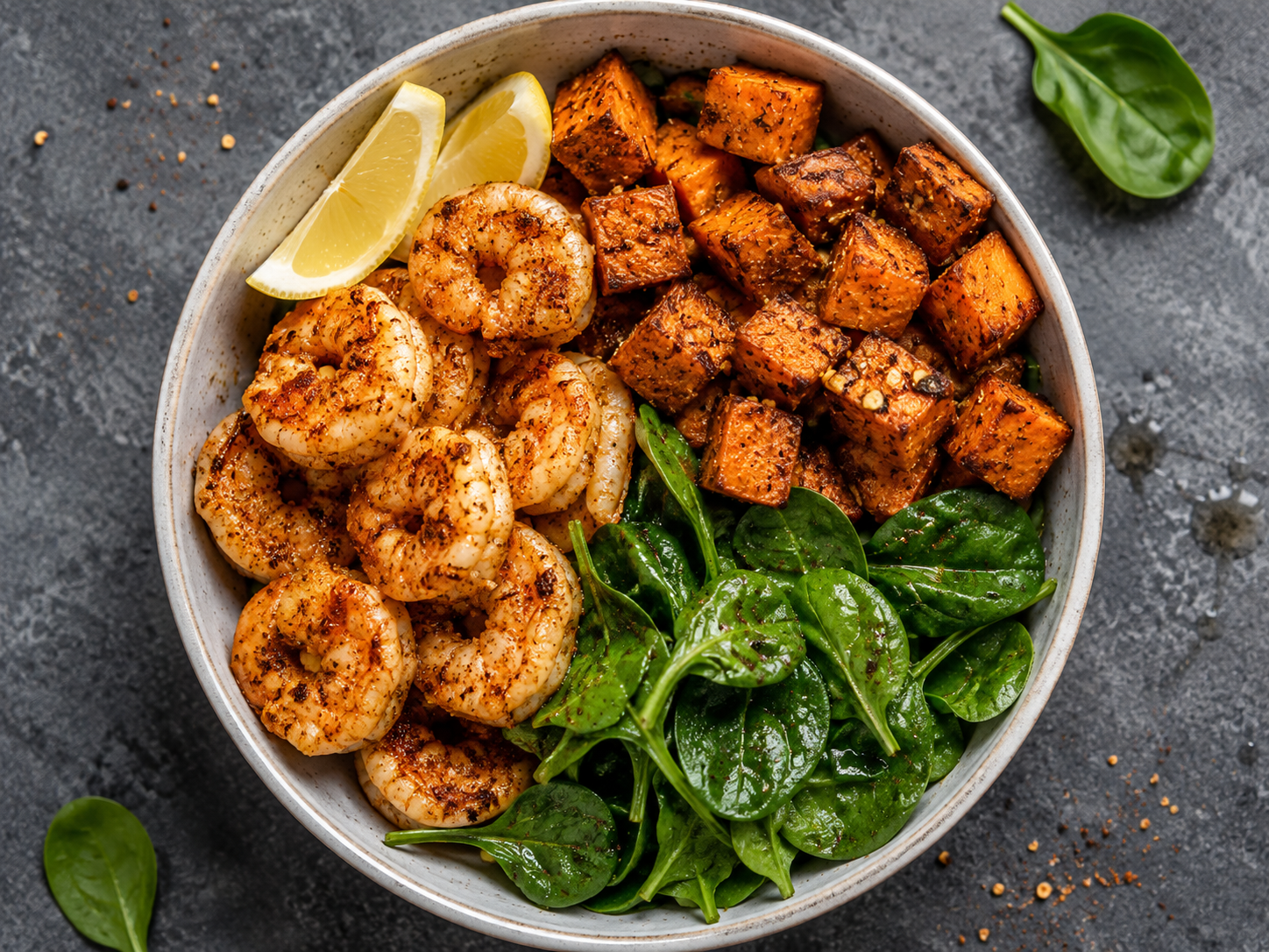 Cajun Shrimp Sweet Potato Bowls