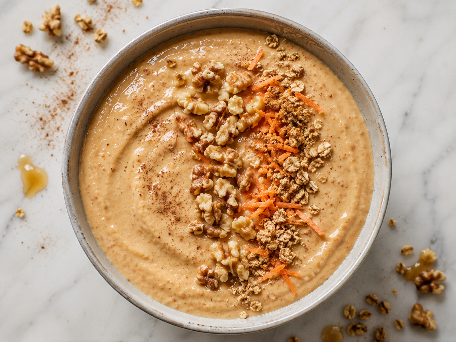 Carrot Cake Protein Smoothie Bowl