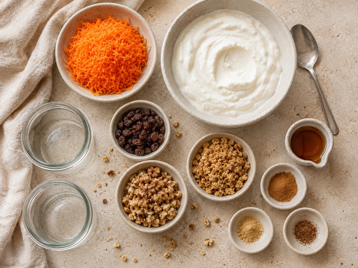 Carrot Cake Yogurt Cups preparation