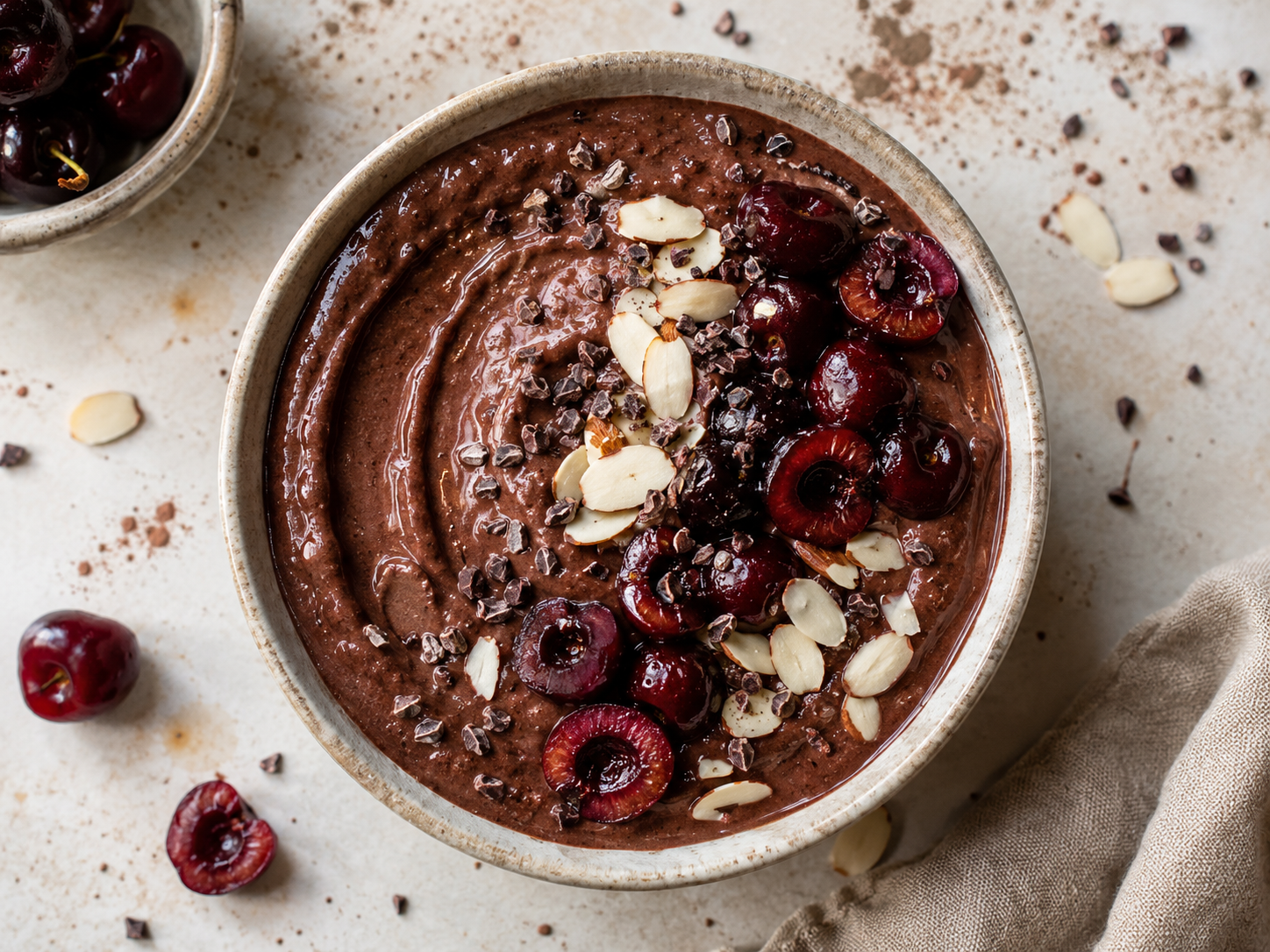 Cherry Chocolate Protein Smoothie Bowl