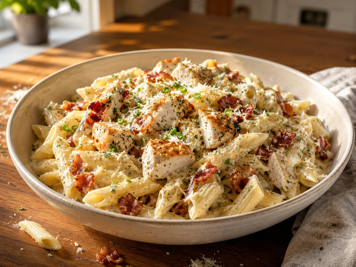 Chicken Bacon Ranch Protein Pasta