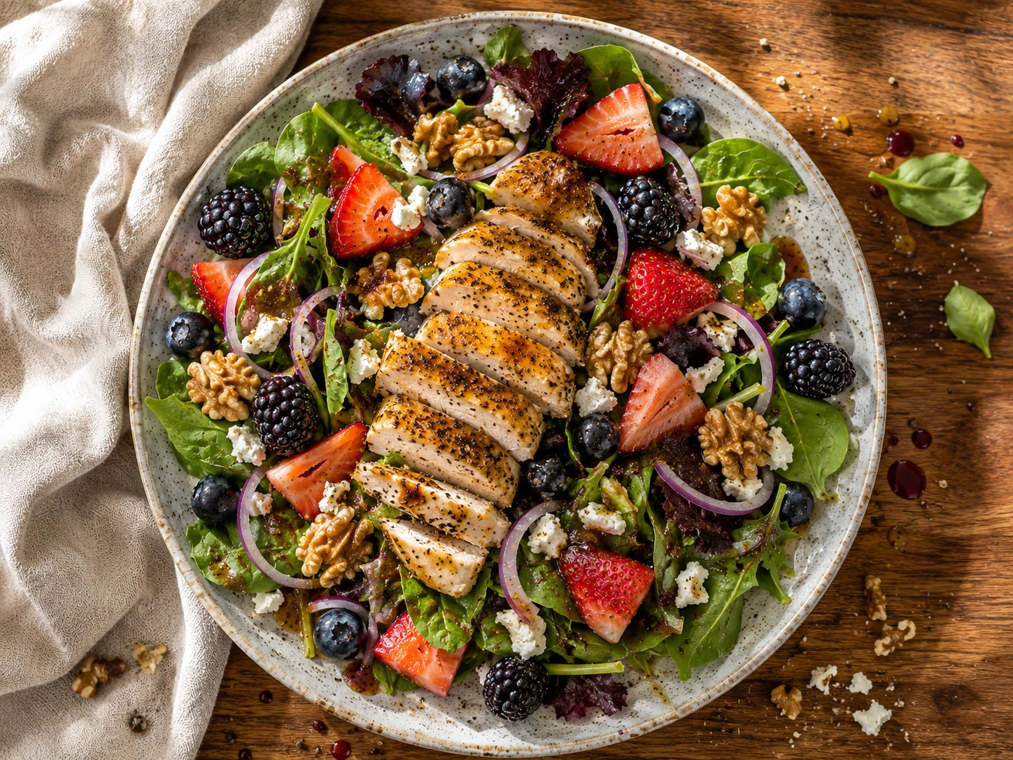 Chicken Berry Walnut Salad