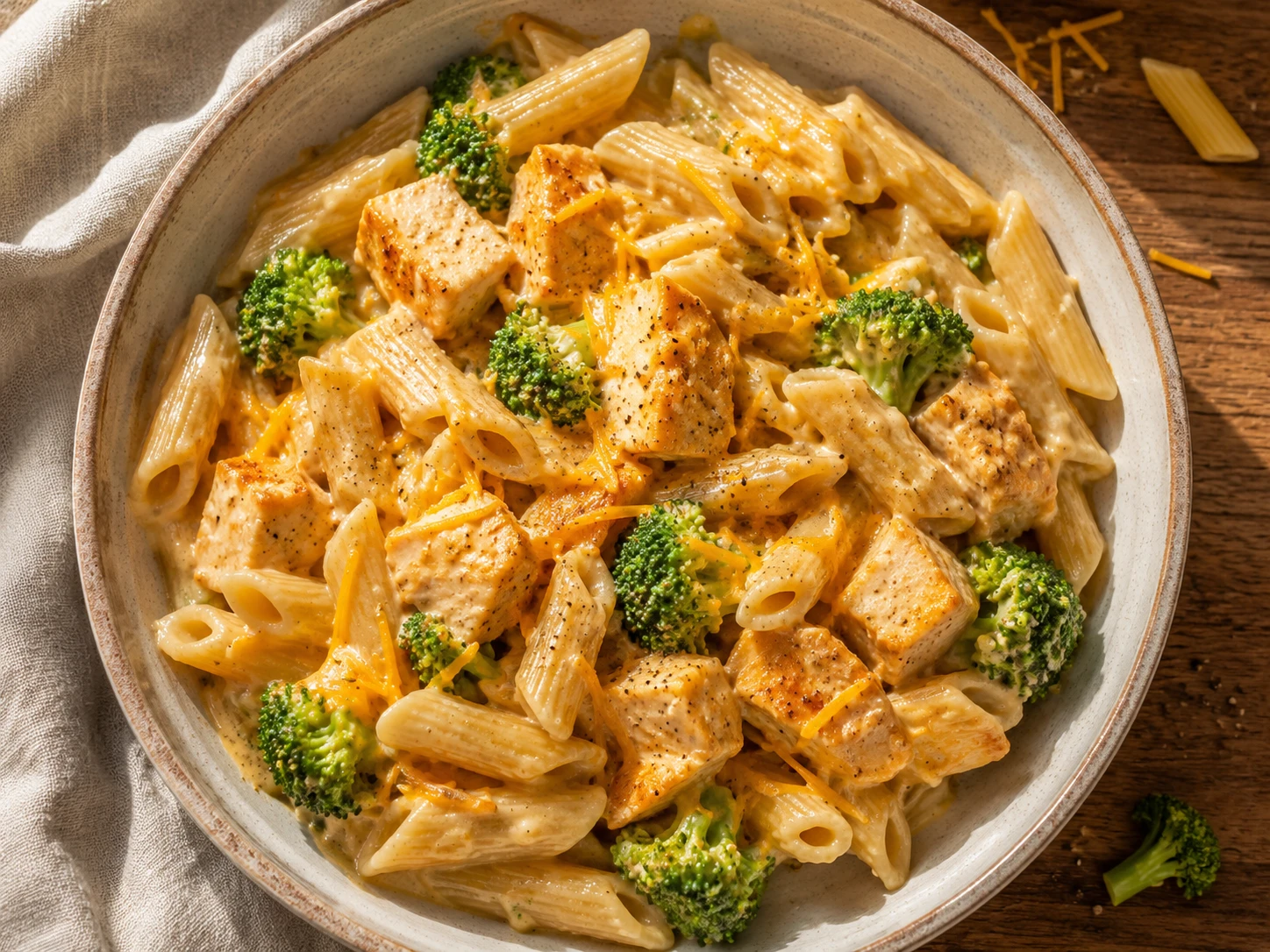 Chicken Broccoli Cheddar Protein Pasta