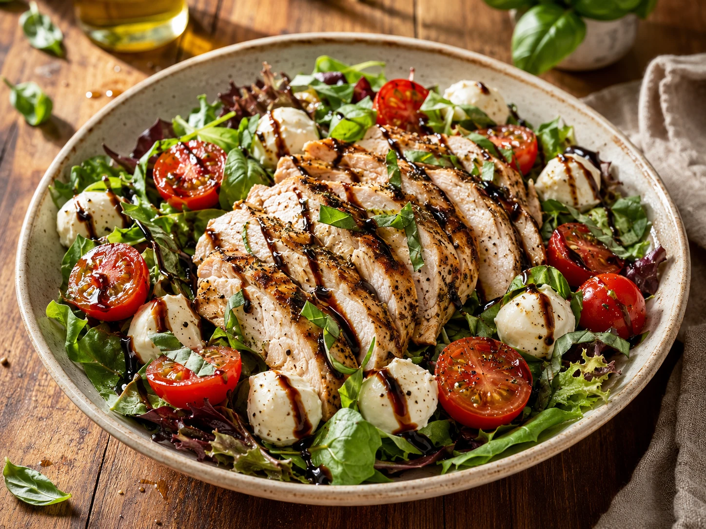 Chicken Caprese Protein Bowl
