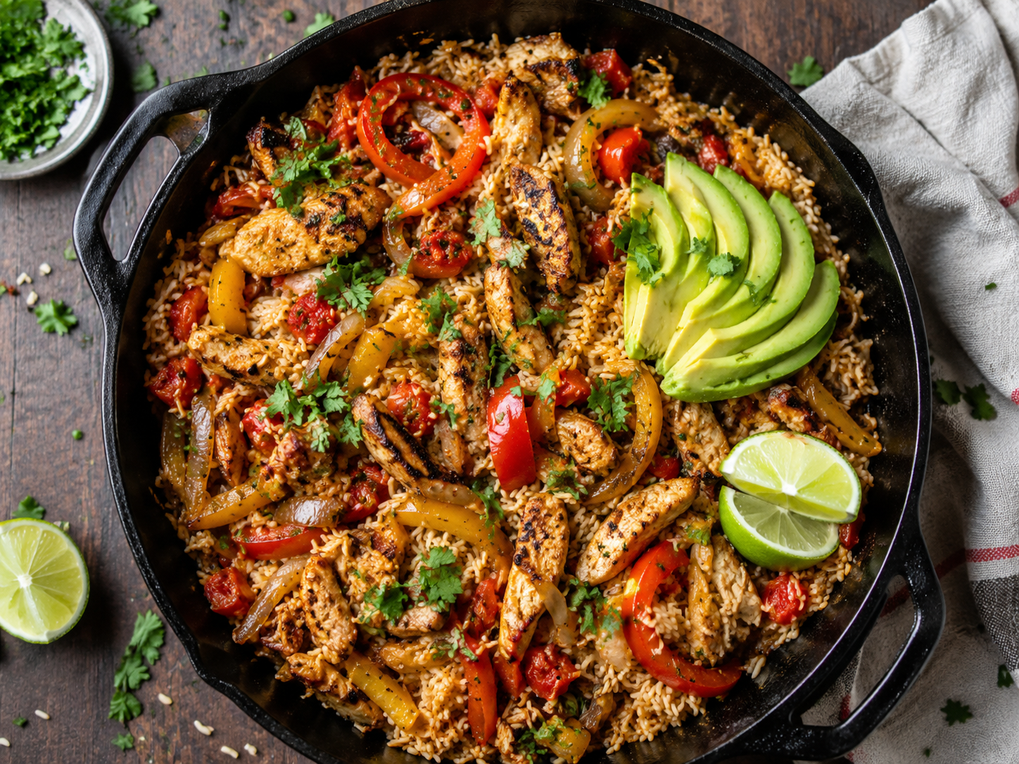 Chicken Fajita Rice Skillet