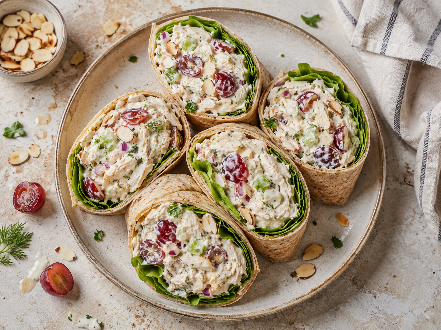 Chicken Greek Yogurt Salad Wrap