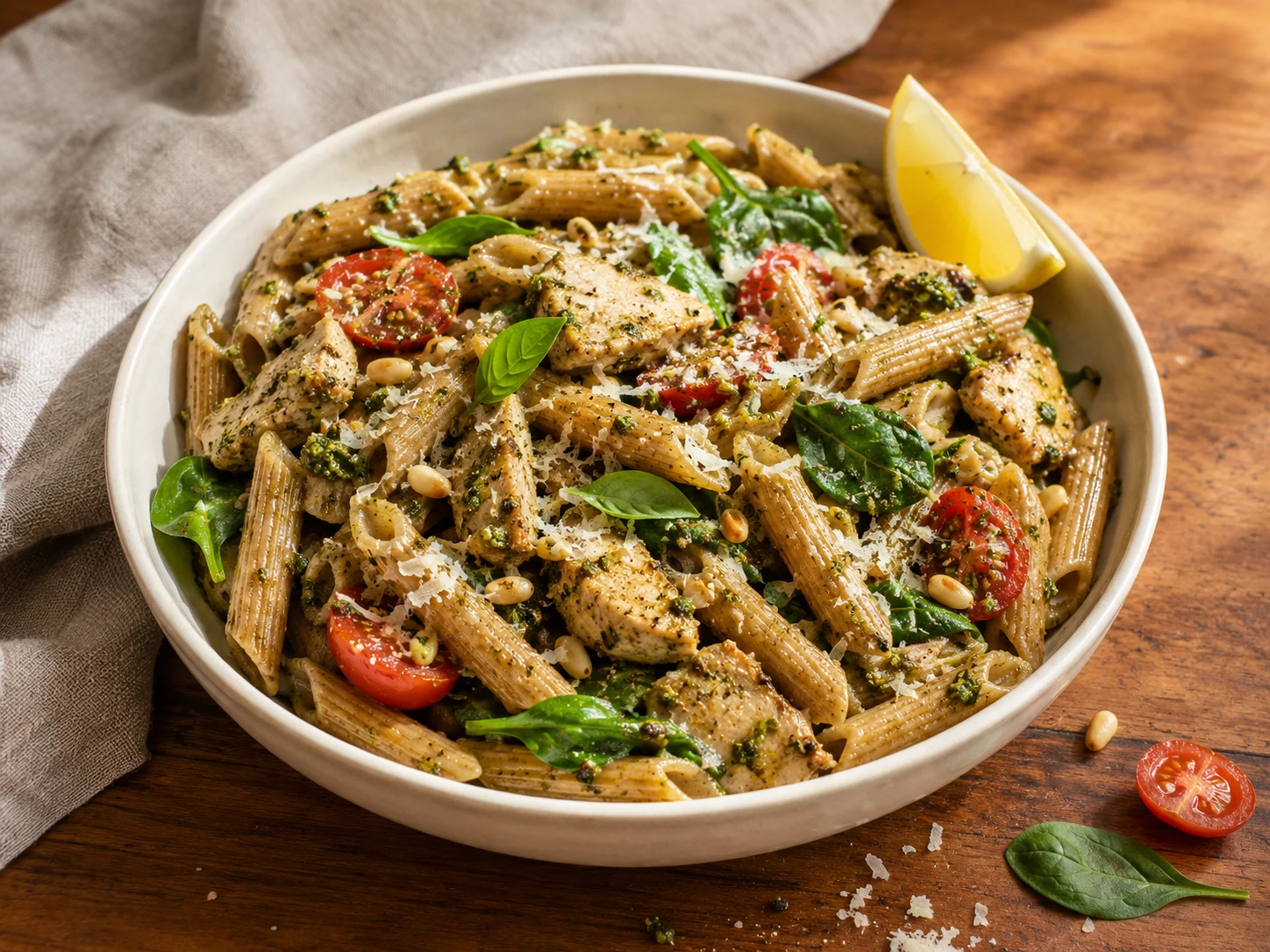 Chicken Pesto Pasta Bowl