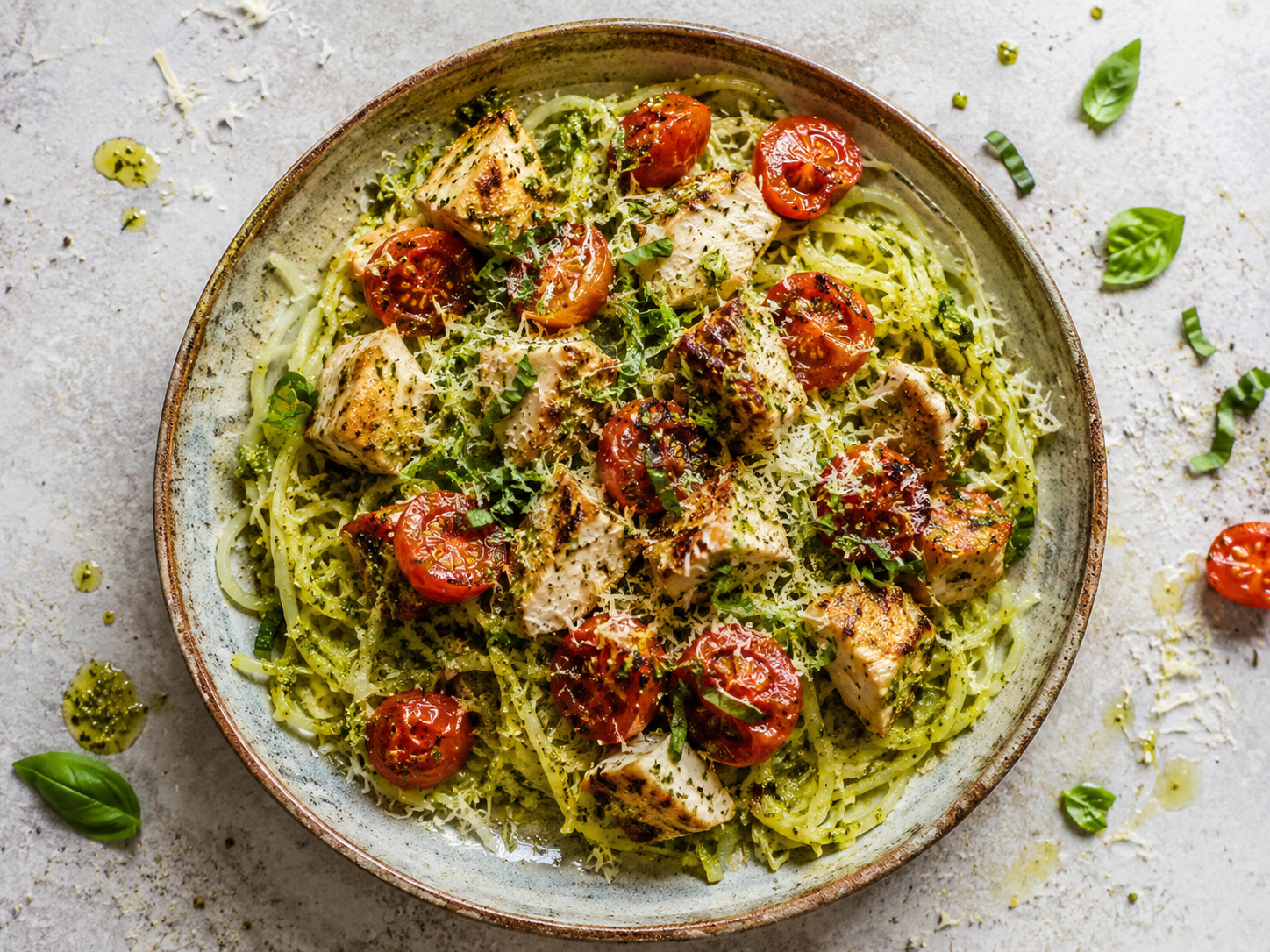 Chicken Pesto Spaghetti Squash