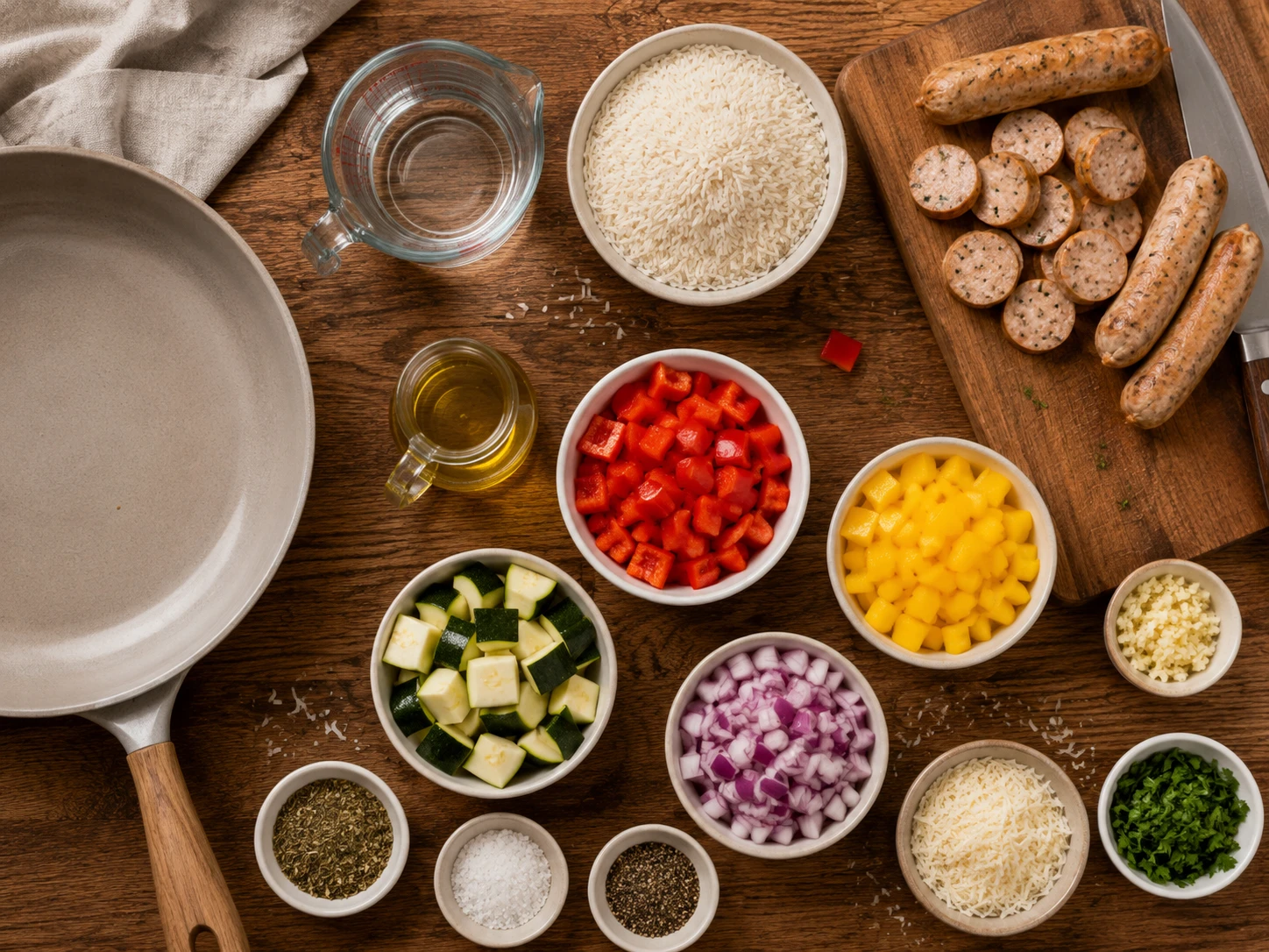 Smoky Chicken Sausage Pepper Rice Bowls extra view