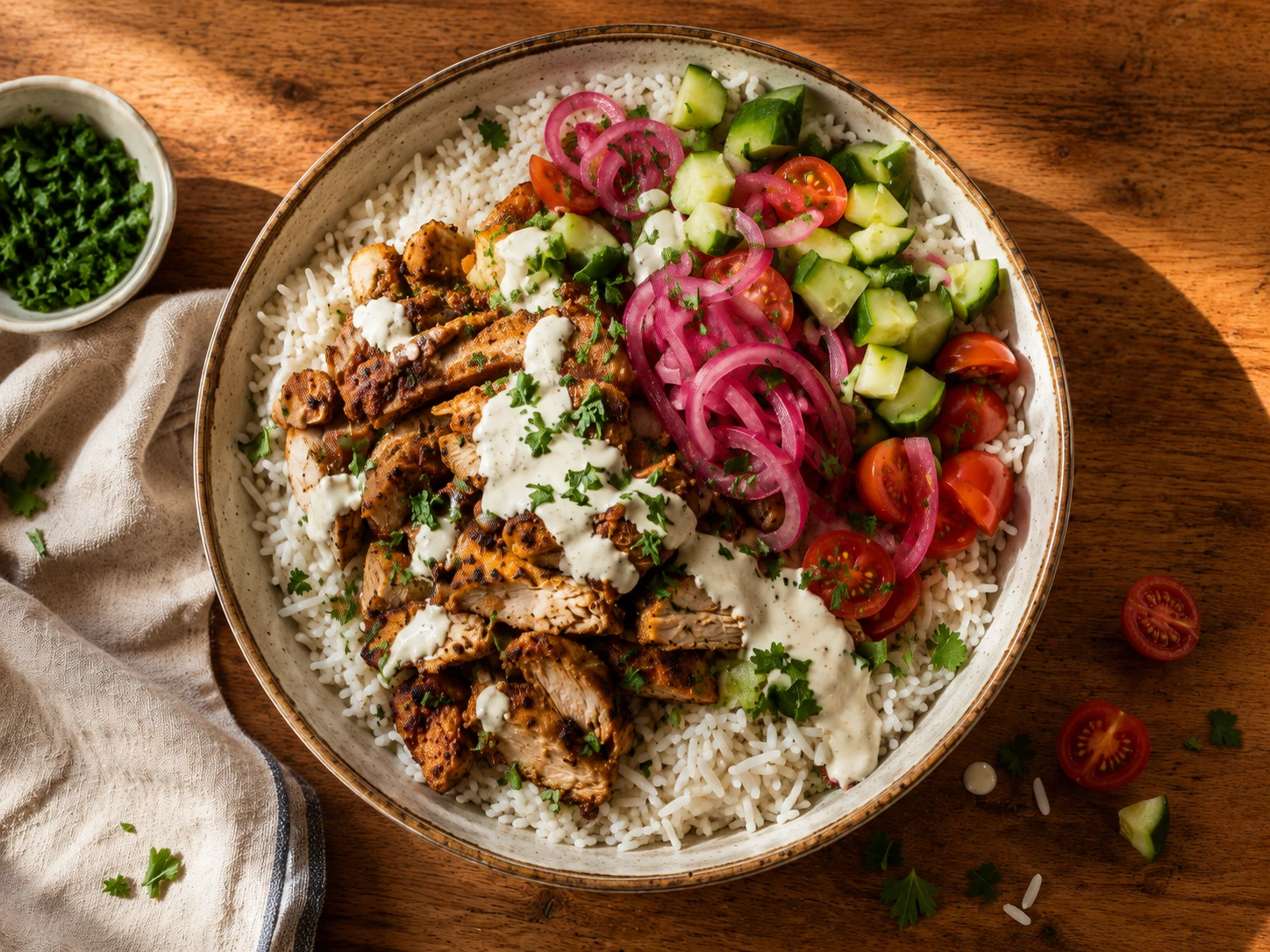 Chicken Shawarma Rice Bowl