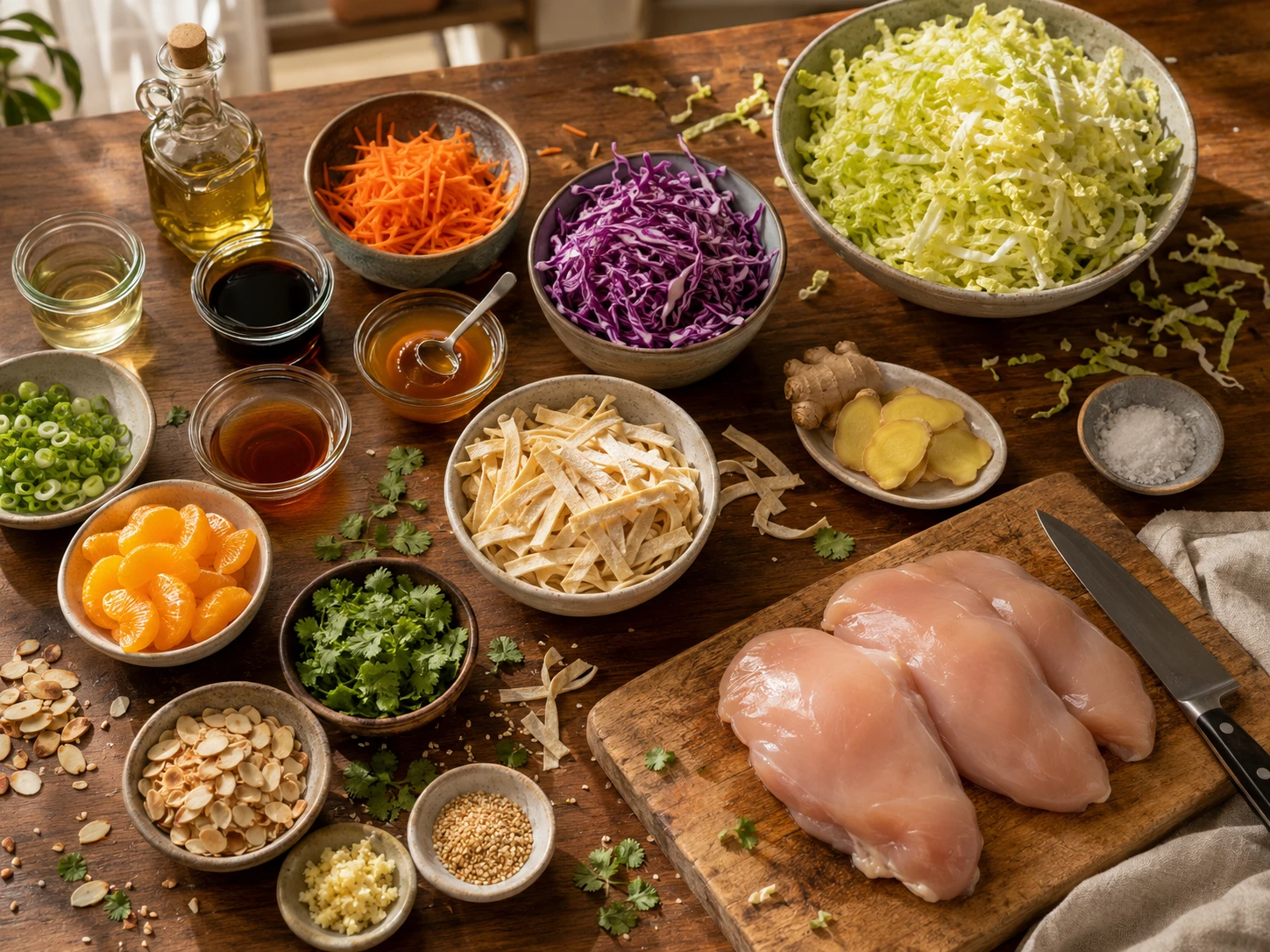 Chinese Chicken Salad with Crispy Wontons extra view