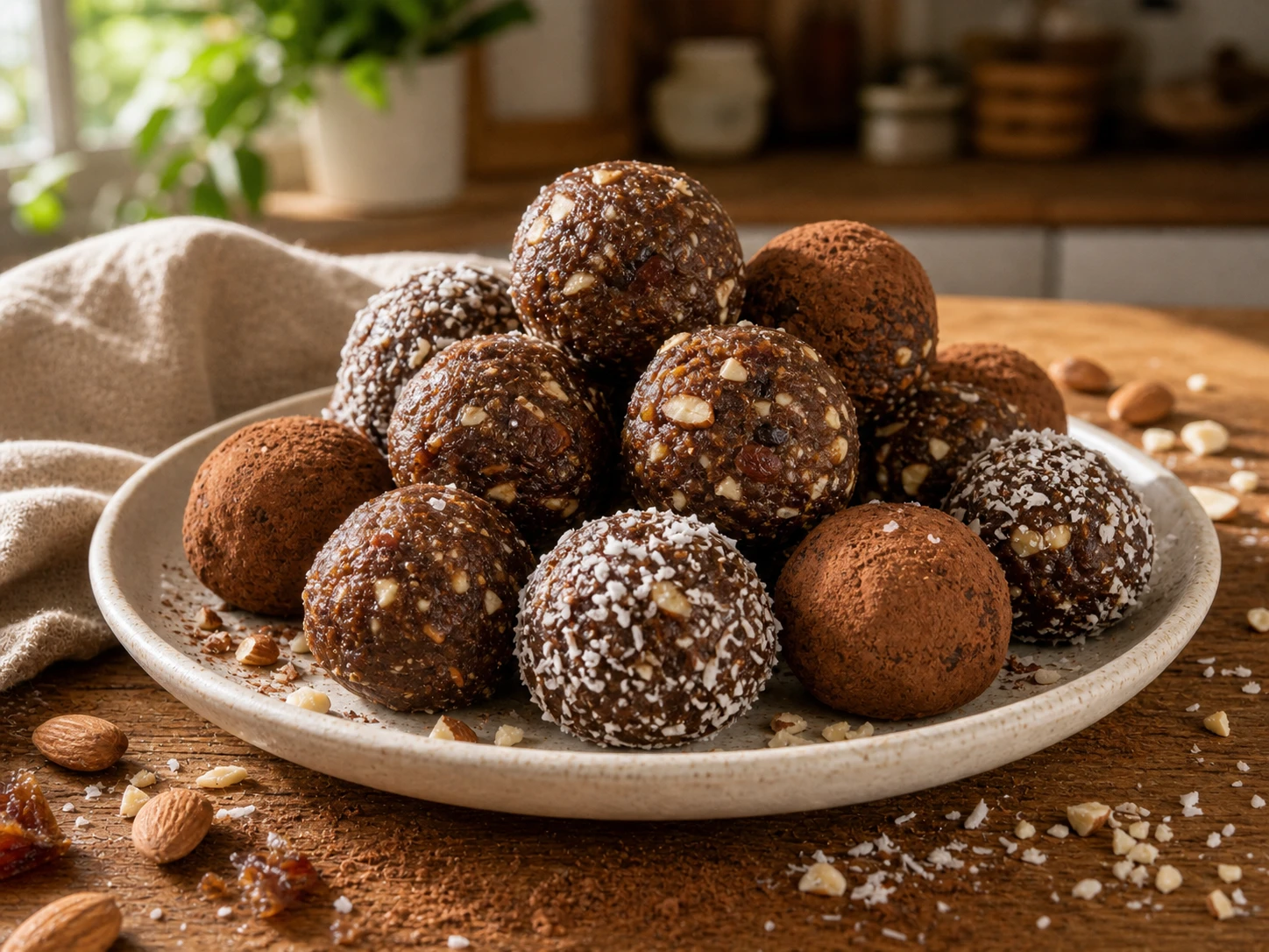 Chocolate Almond Date Bites