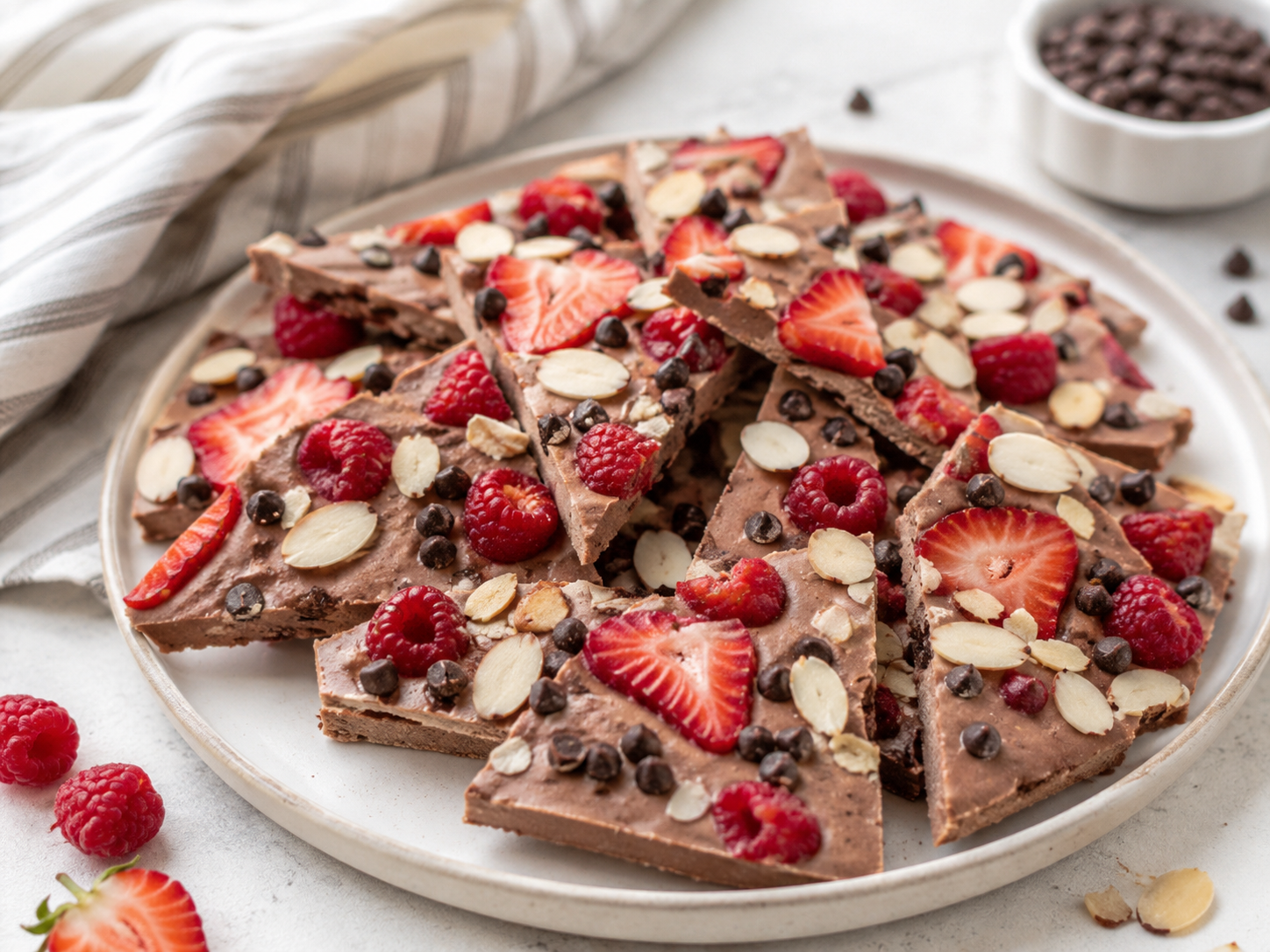 Chocolate Greek Yogurt Bark