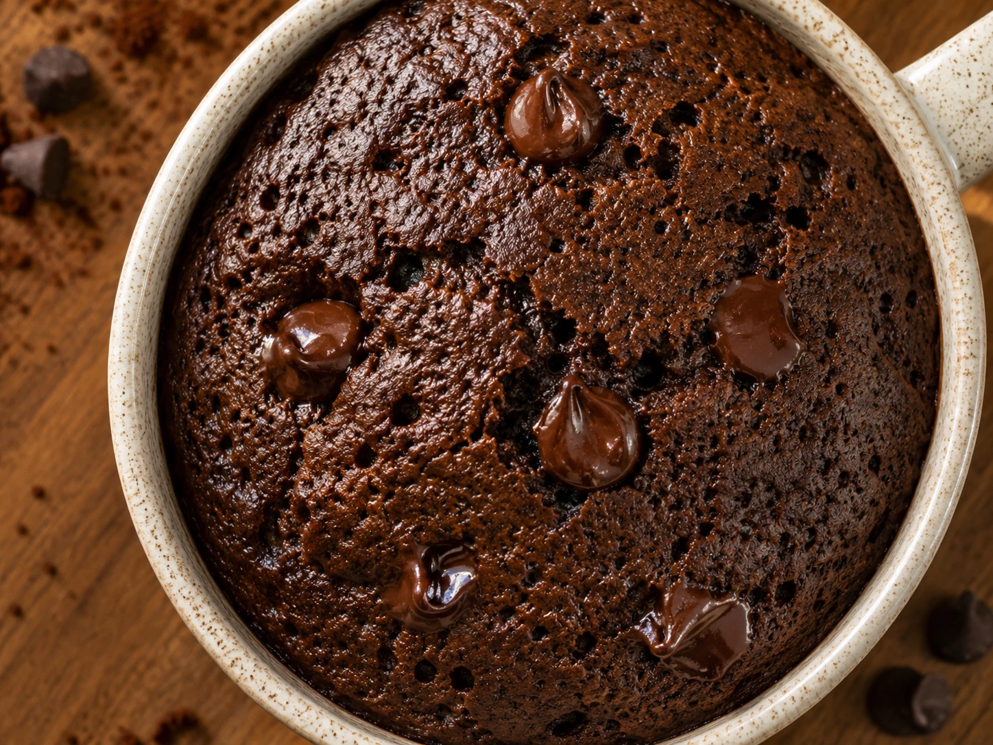 Chocolate Protein Mug Cake preparation