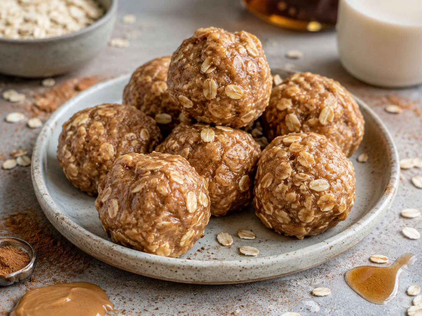 Cinnamon Roll Protein Bites