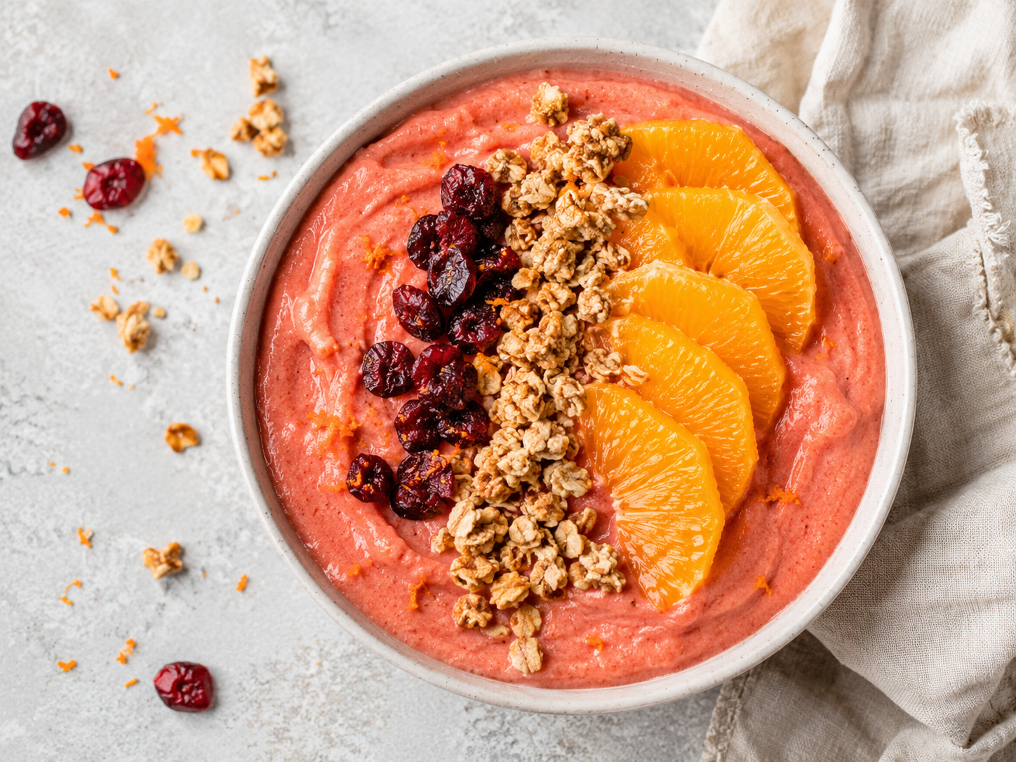 Cranberry Orange Smoothie Bowl